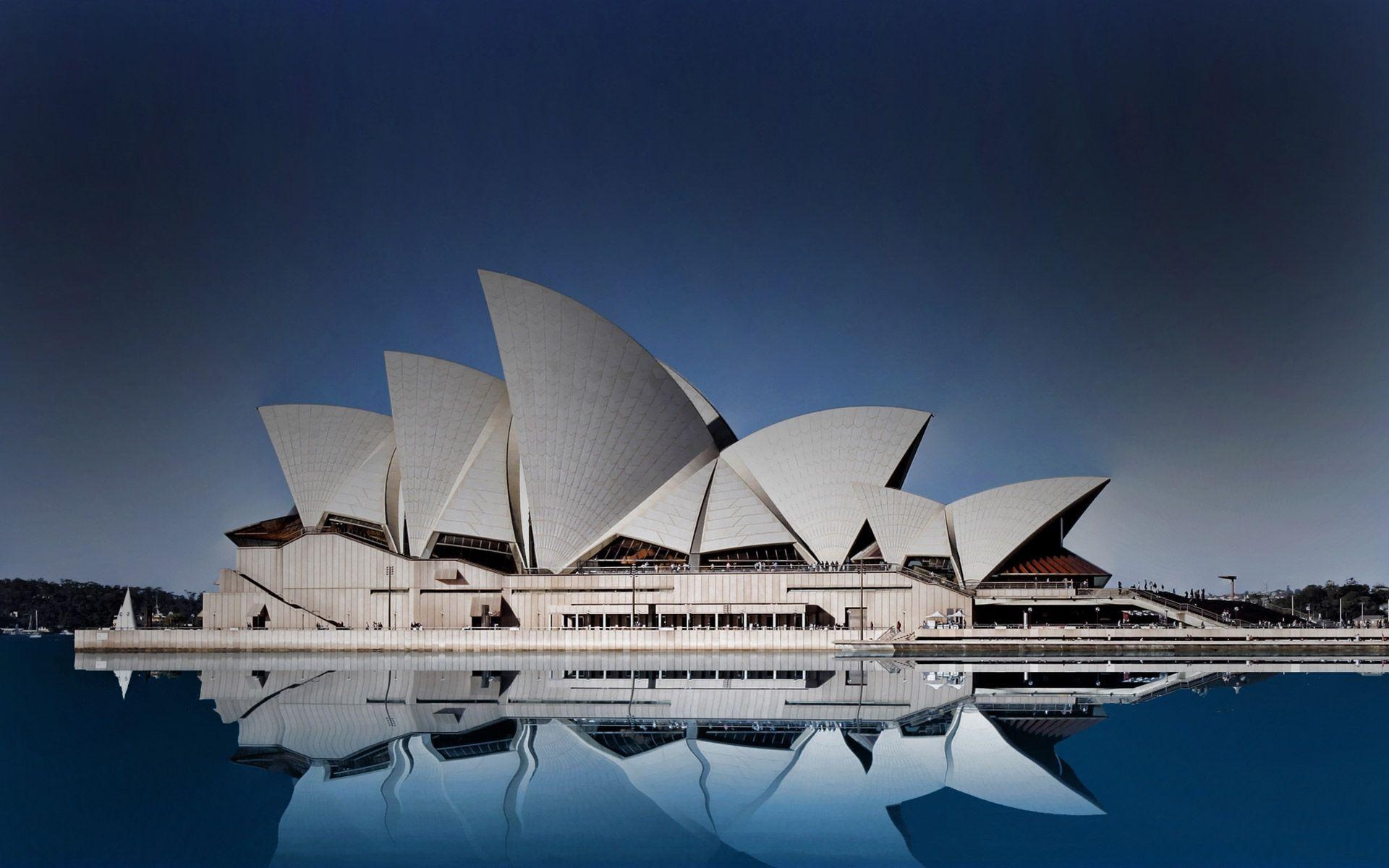Sydney Opera House, Harbour water reflection, Deep blue sky Sydney Opera House, Harbour water reflection, Deep blue sky — 1920×1200 HD wallpaper