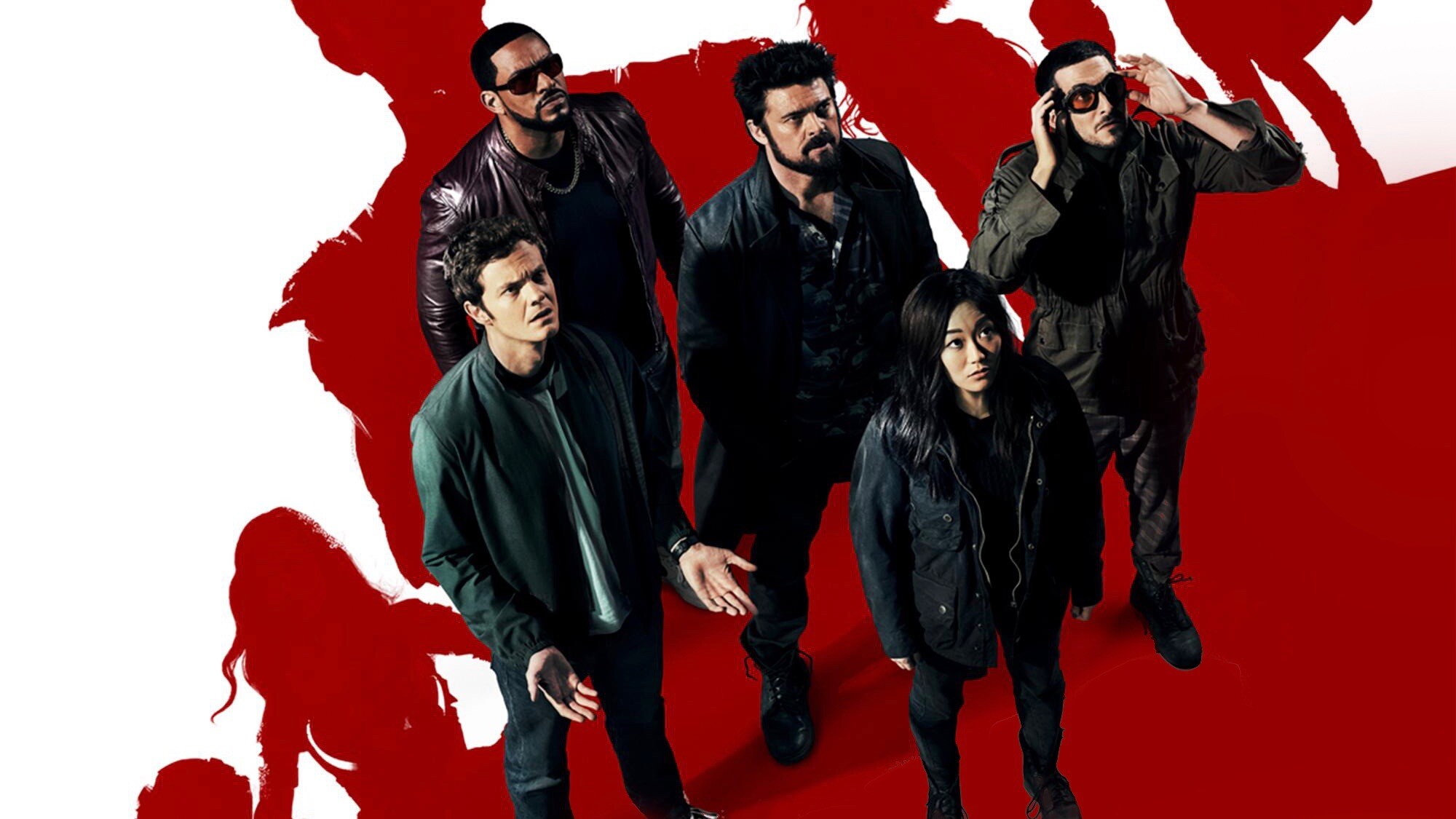 The Boys vigilante team, Billy Butcher, Mother's Milk, Red blood splatter — 2000×1125 HD wallpaper