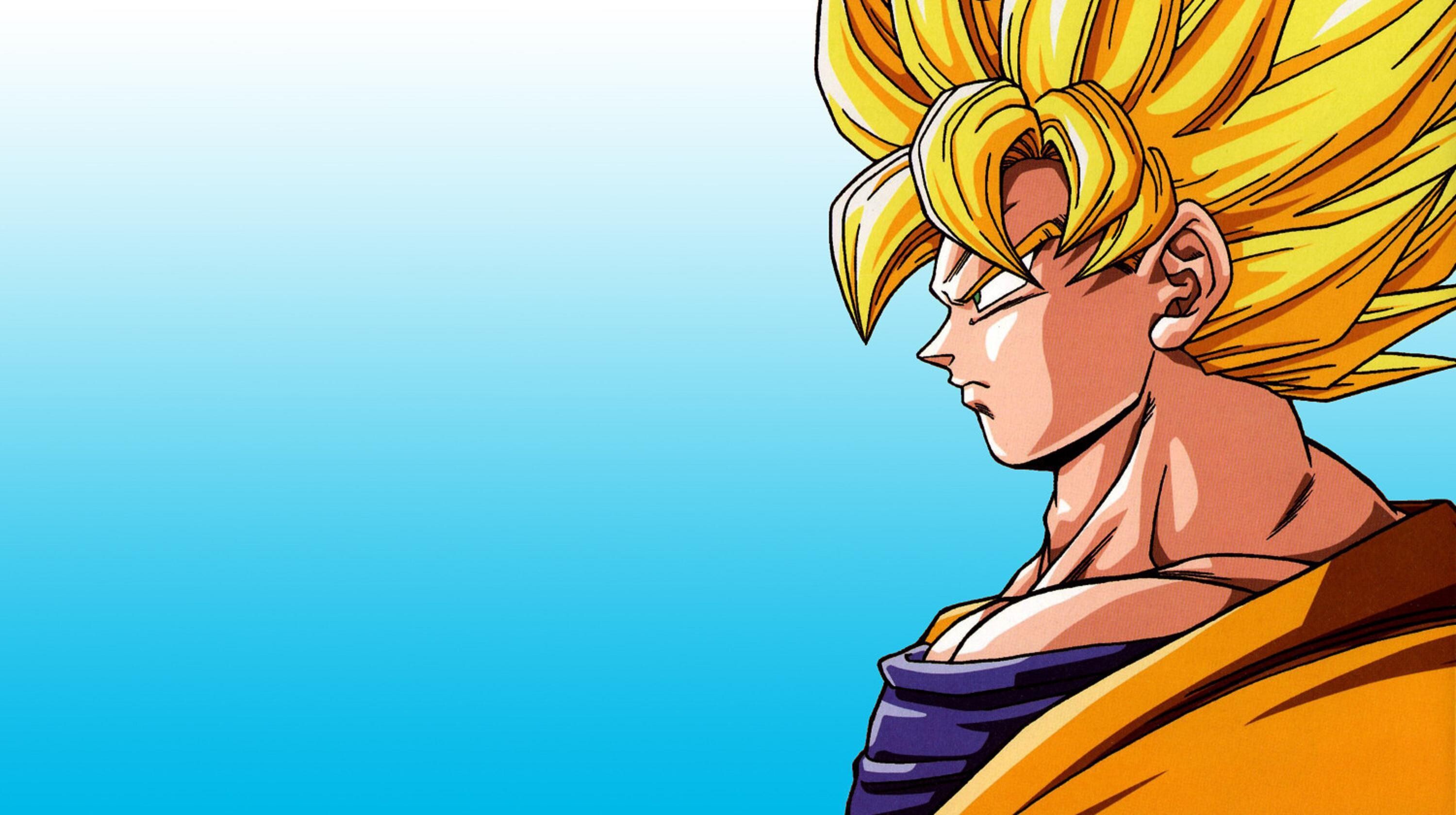 Super Saiyan Goku, Side profile portrait, Orange gi Super Saiyan Goku, Side profile portrait, Orange gi — 3000×1680 HD wallpaper