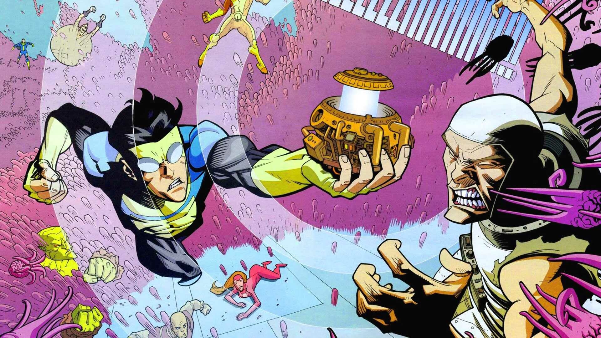 Mark Grayson Invincible, Conquest villain, Alien device artifact Mark Grayson Invincible, Conquest villain, Alien device artifact — 1920×1080 HD wallpaper