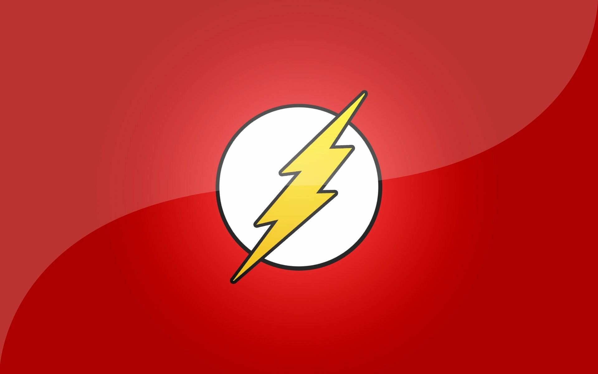 The Flash logo, Yellow lightning bolt, Red background The Flash logo, Yellow lightning bolt, Red background — 1920×1200 HD wallpaper