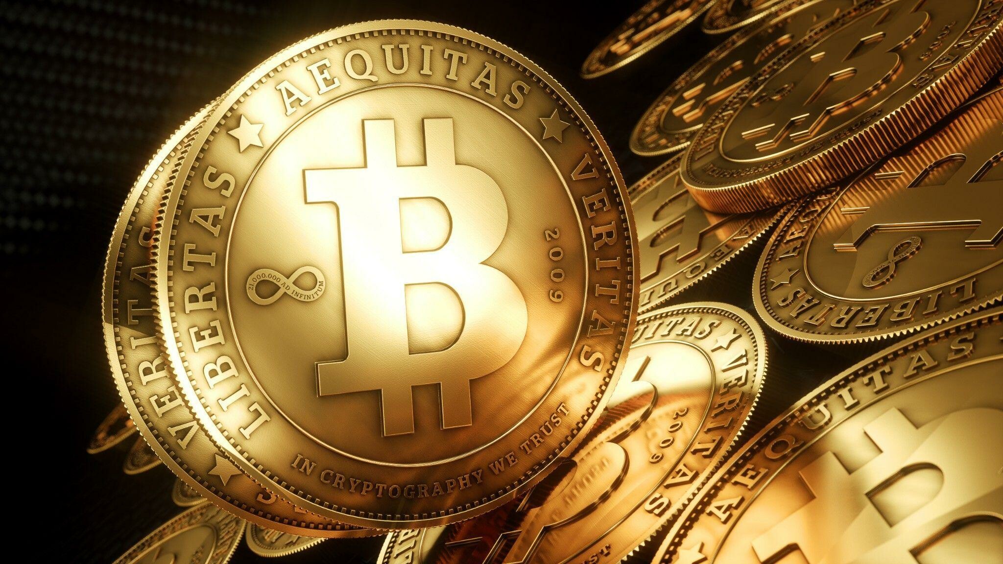 Bitcoin gold coin, LIBERTAS AEQUITAS VERITAS, IN CRYPTOGRAPHY WE TRUST Bitcoin gold coin, LIBERTAS AEQUITAS VERITAS, IN CRYPTOGRAPHY WE TRUST — 2048×1152 HD wallpaper