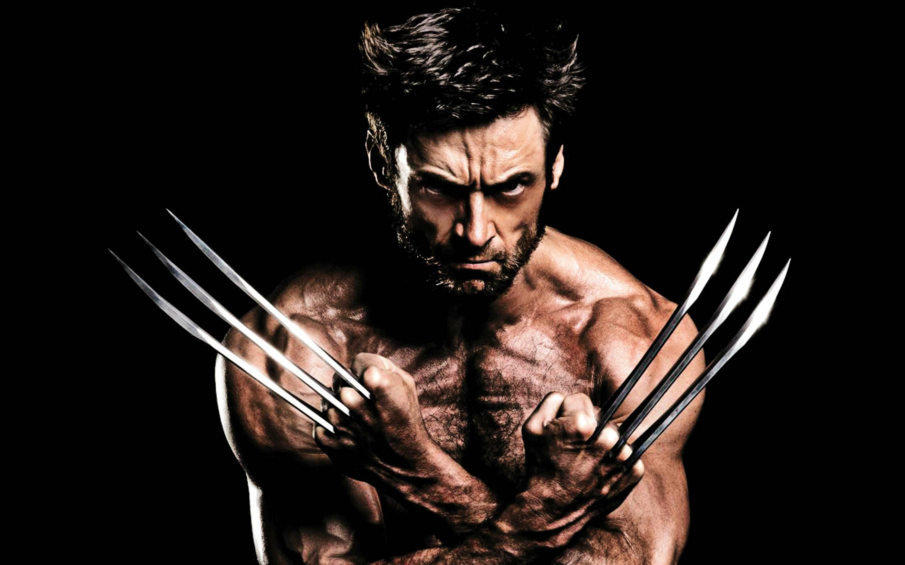 Wolverine Hugh Jackman, Adamantium claws extended, Dark shadowed backdrop Wolverine Hugh Jackman, Adamantium claws extended, Dark shadowed backdrop — 2880×1800 HD wallpaper