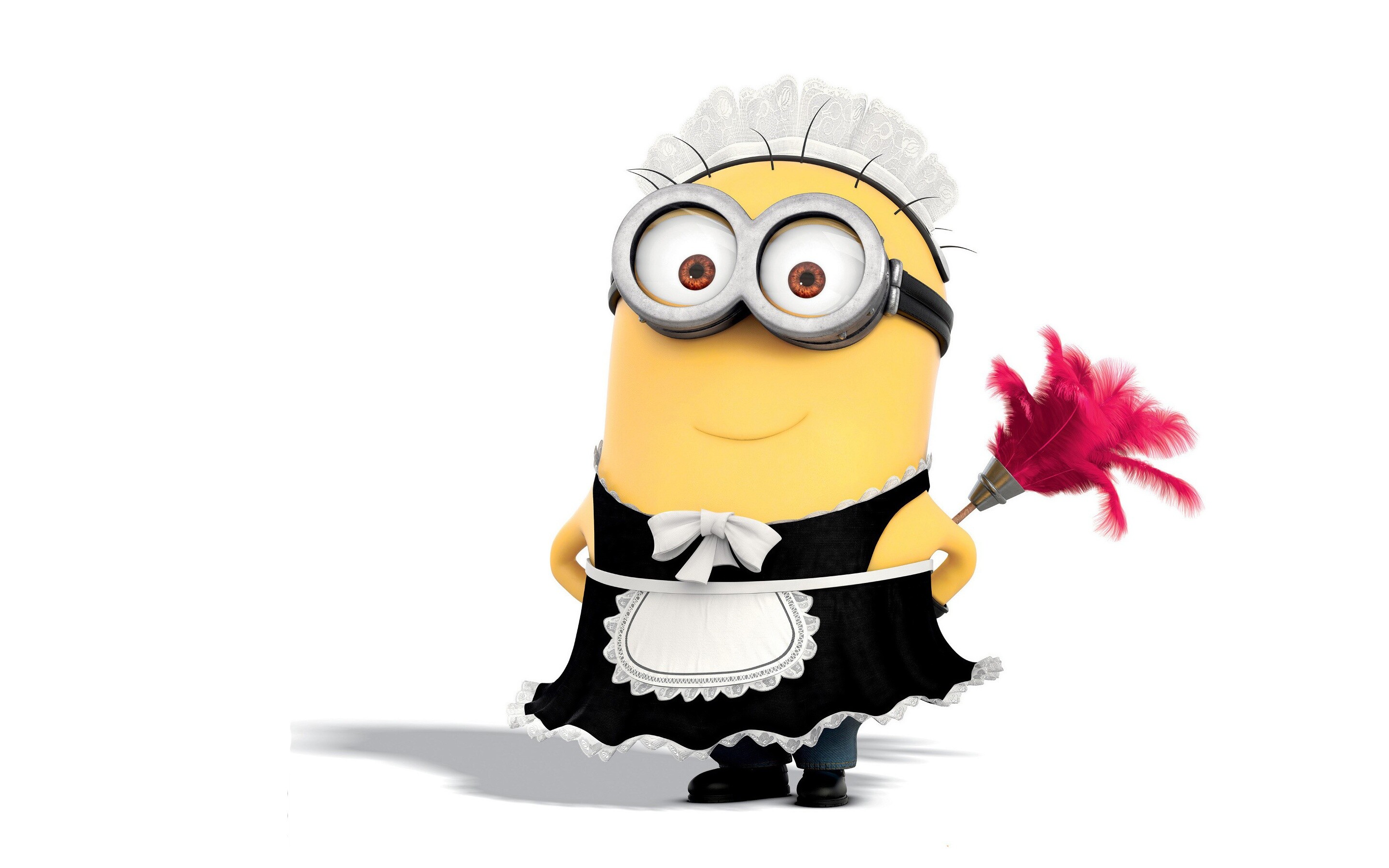Minion maid outfit, Pink feather duster, White apron bow Minion maid outfit, Pink feather duster, White apron bow — 2880×1800 HD wallpaper