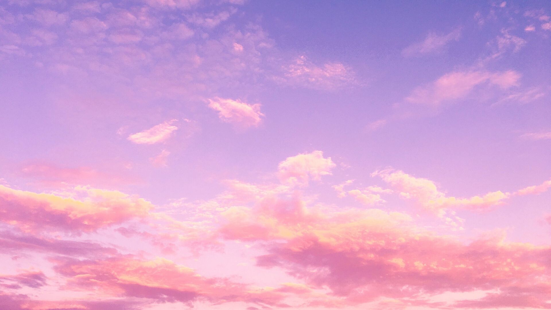 Pink sunset clouds, Pastel purple sky, Cotton candy cloudscape Pink sunset clouds, Pastel purple sky, Cotton candy cloudscape — 1920×1080 HD wallpaper
