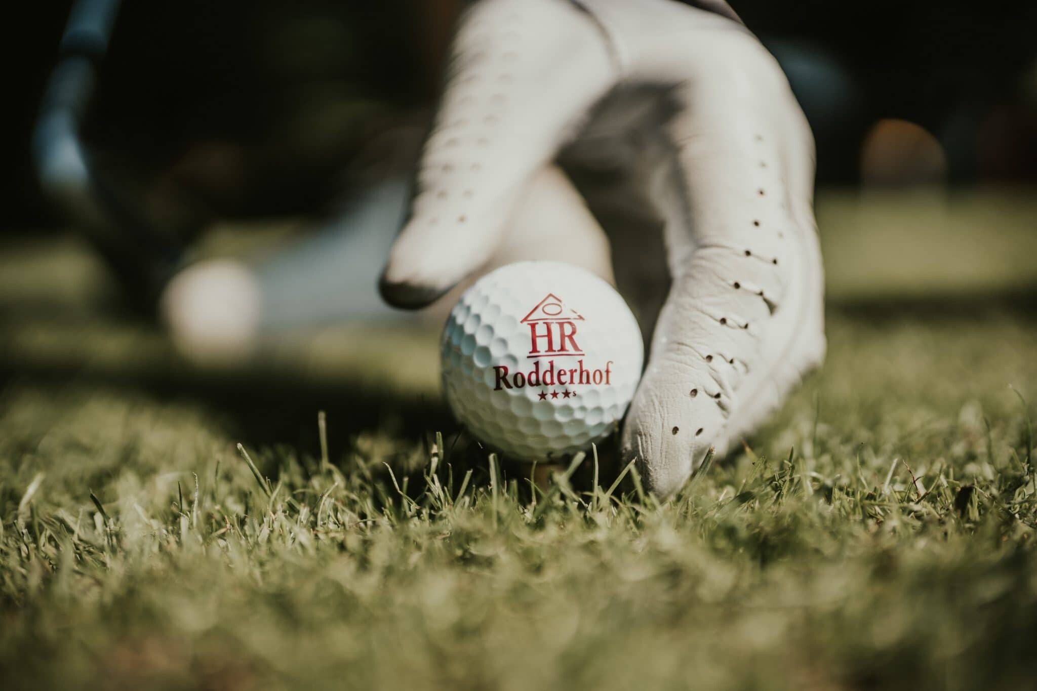 HR Rodderhof golf ball, White golf glove, Grass fairway closeup HR Rodderhof golf ball, White golf glove, Grass fairway closeup — 2048×1365 HD wallpaper