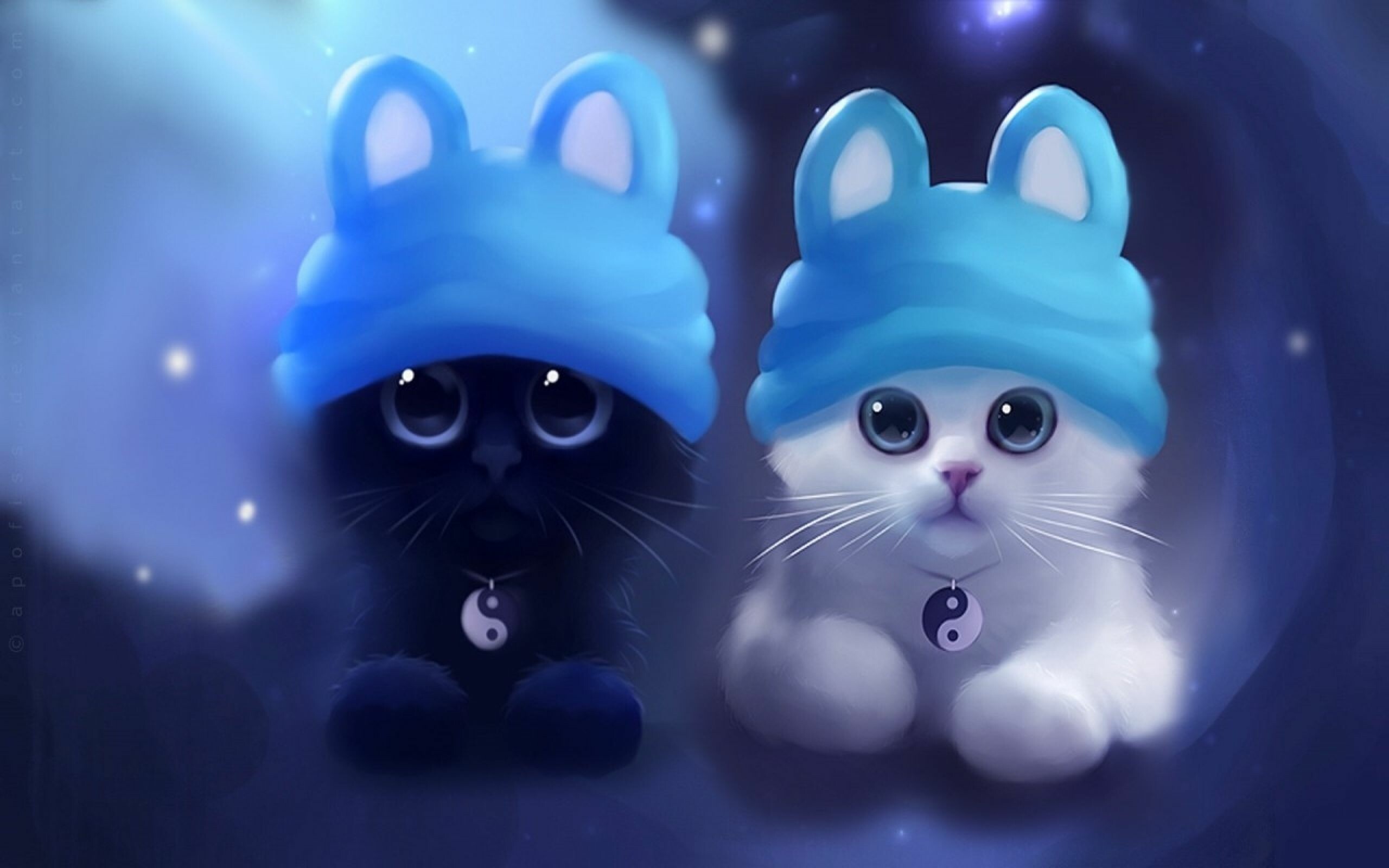 Yin and Yang, Cats Wallpaper, HD Desktop Yin and Yang, Cats Wallpaper, HD Desktop — 2560×1600 HD wallpaper