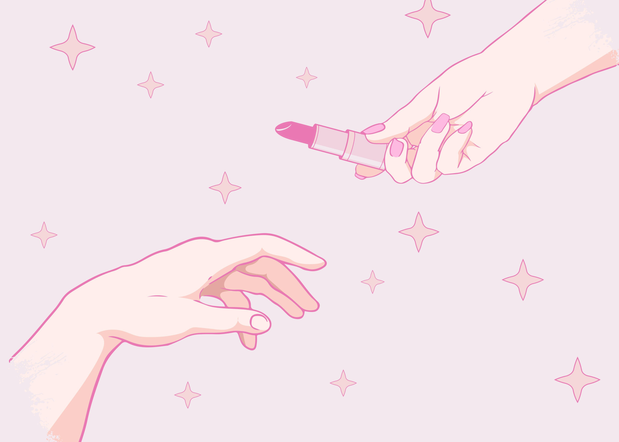 The Creation of Adam, Cute Pink Wallpaper, HD Desktop — 2370×1690 HD wallpaper