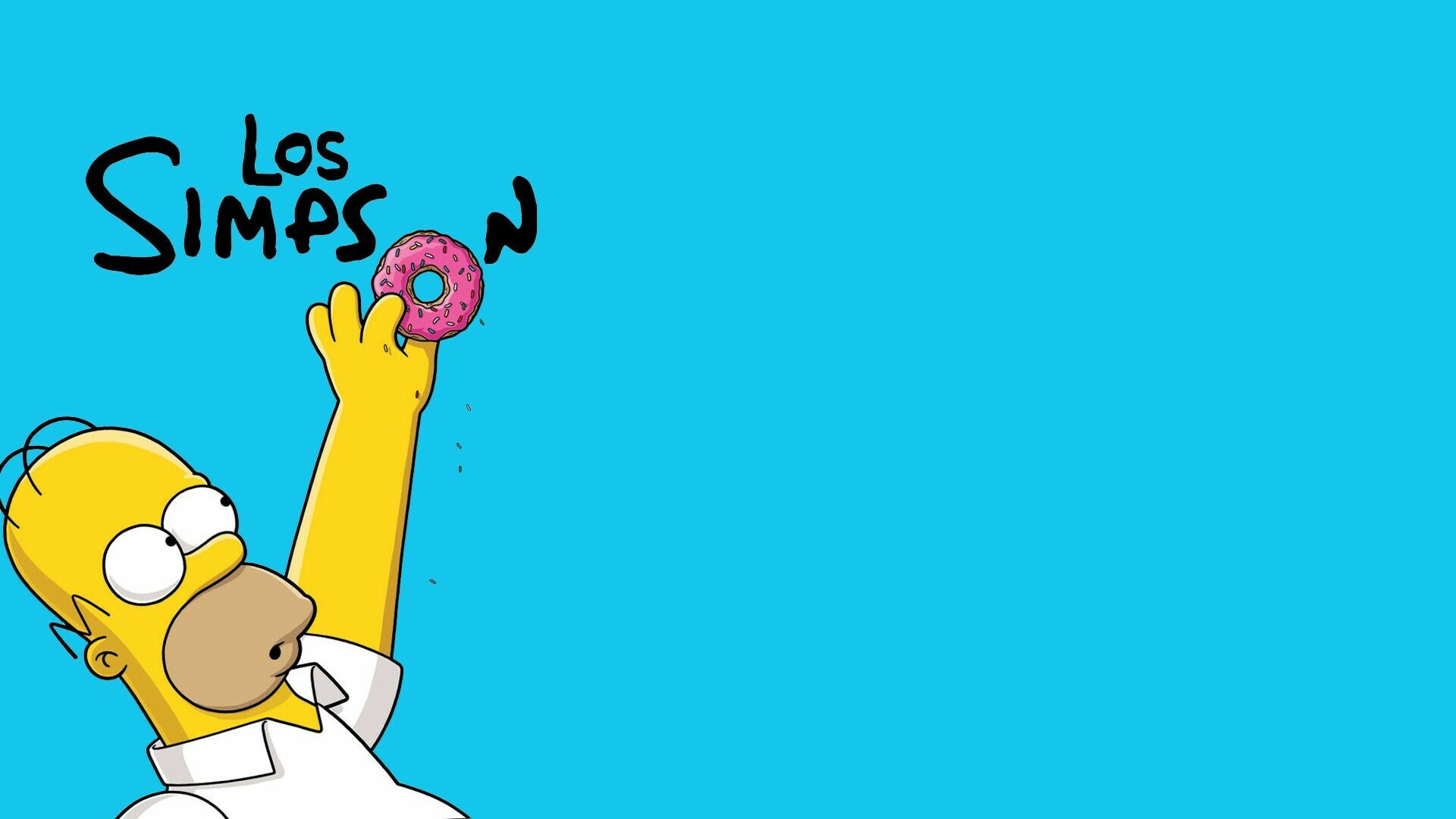Homer Simpson, Los Simpson logo, Pink frosted donut Homer Simpson, Los Simpson logo, Pink frosted donut — 1920×1080 HD wallpaper