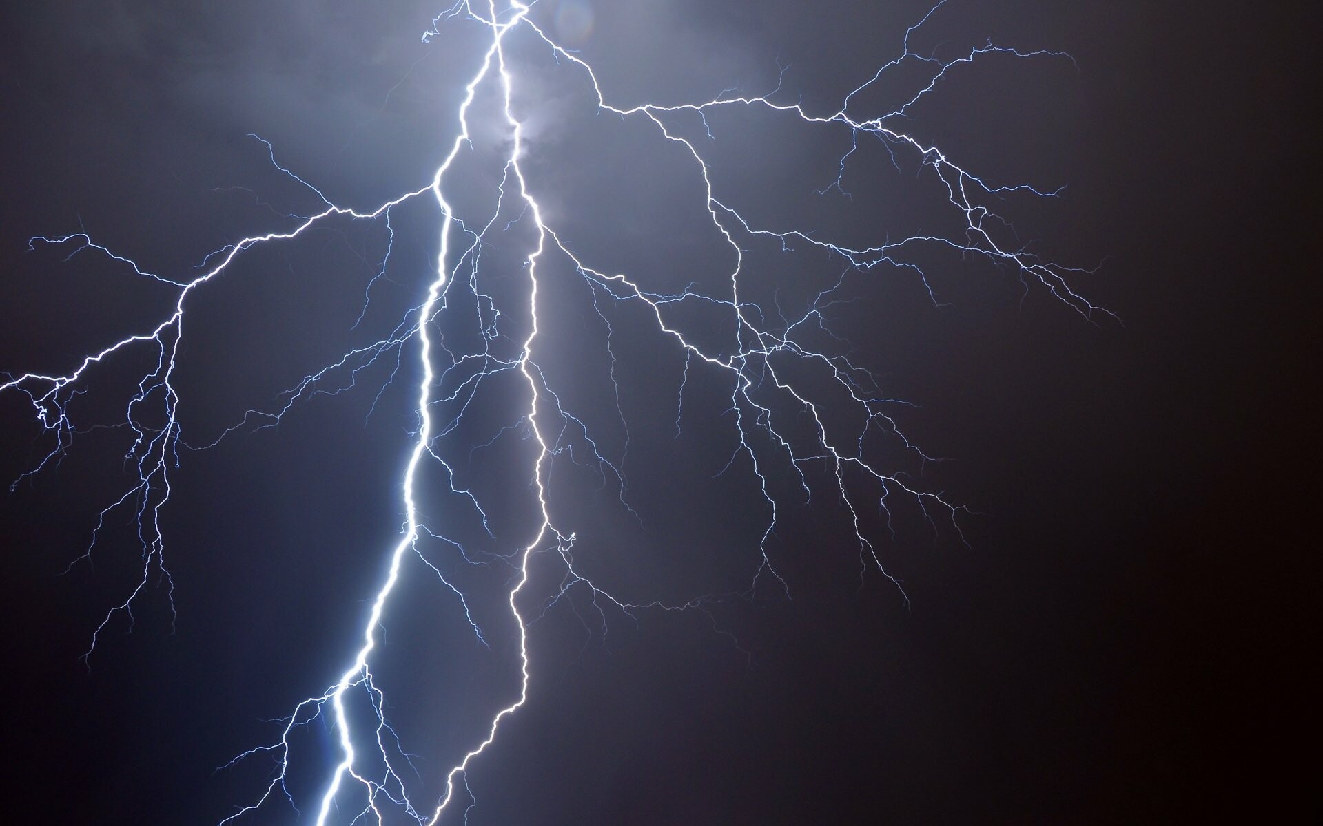 Forked lightning bolt, Dark night sky, Branching electric discharge Forked lightning bolt, Dark night sky, Branching electric discharge — 1920×1200 HD wallpaper