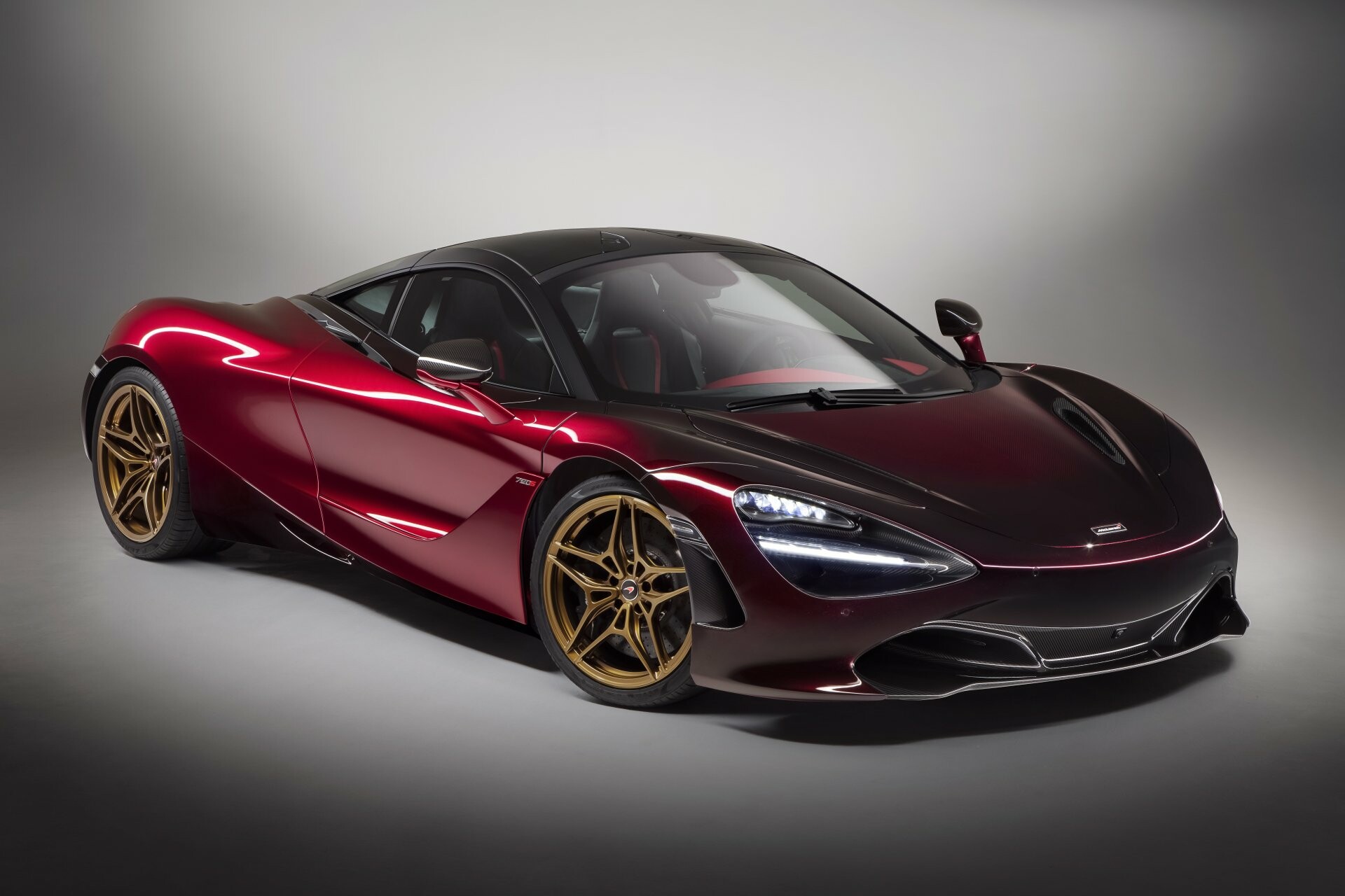 McLaren 720S, Dark red supercar, Gold alloy wheels McLaren 720S, Dark red supercar, Gold alloy wheels — 1920×1280 HD wallpaper