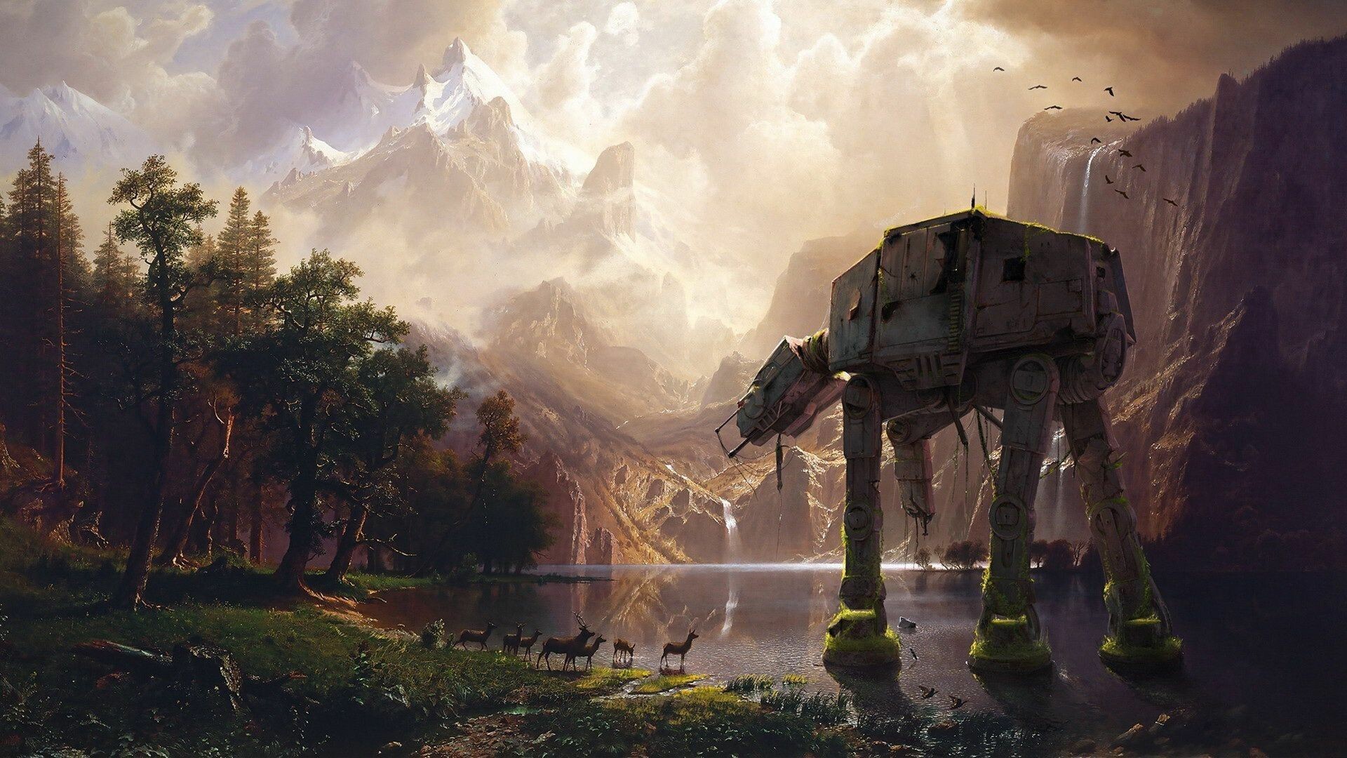 AT-AT walker, Star Wars Wallpaper, Full HD Desktop AT-AT walker, Star Wars Wallpaper, Full HD Desktop — 1920×1080 HD wallpaper