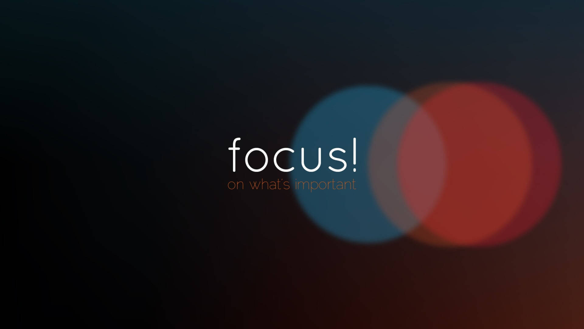 Focus on what's important, Blurred red blue bokeh, Minimalist typography Focus on what's important, Blurred red blue bokeh, Minimalist typography — 1920×1080 HD wallpaper