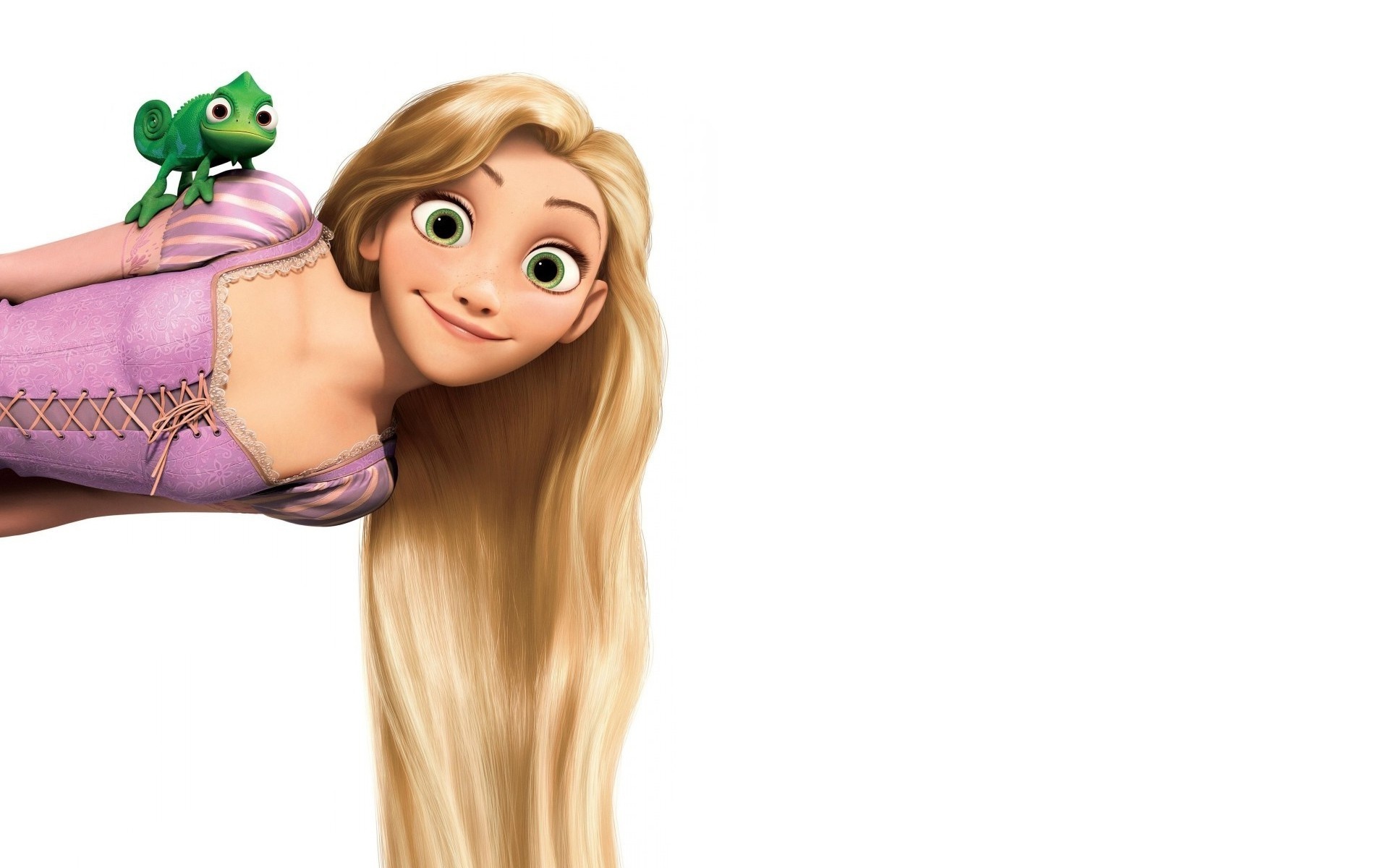 Rapunzel, Pascal chameleon, Long blonde hair Rapunzel, Pascal chameleon, Long blonde hair — 1920×1200 HD wallpaper
