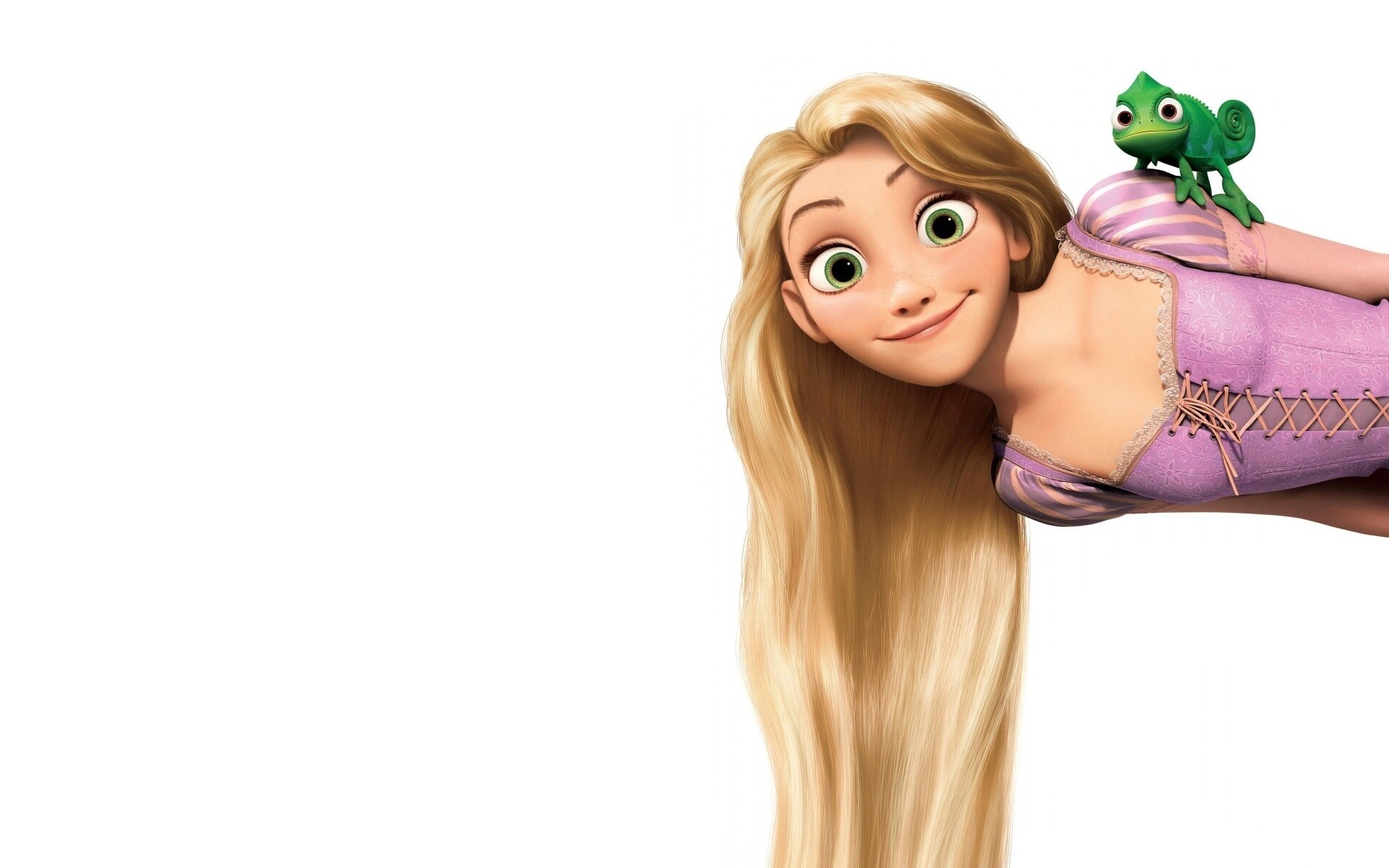 Rapunzel, Pascal chameleon, Long blonde hair Rapunzel, Pascal chameleon, Long blonde hair — 1920×1200 HD wallpaper