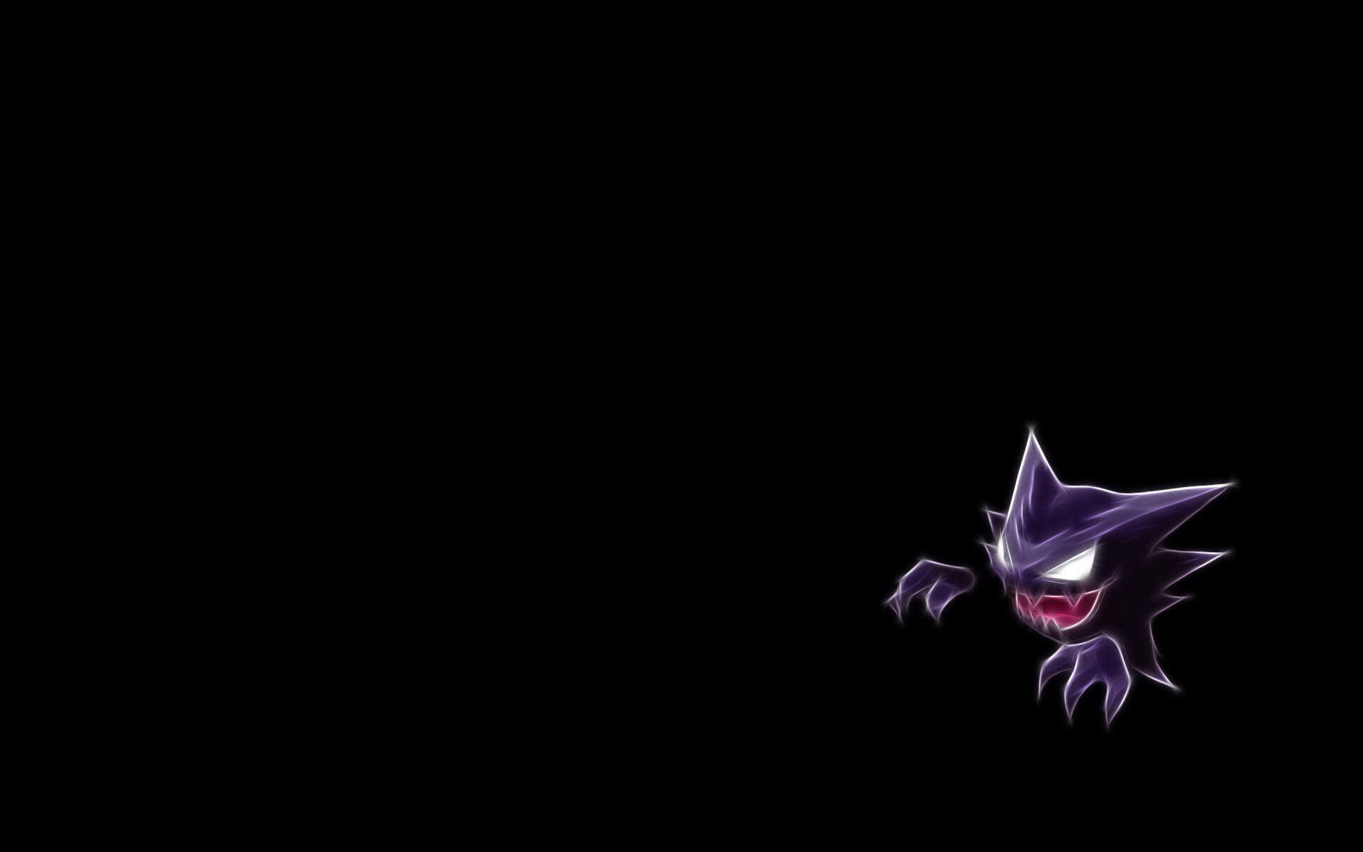 Haunter, Neon fractal glow, Black background Haunter, Neon fractal glow, Black background — 1920×1200 HD wallpaper