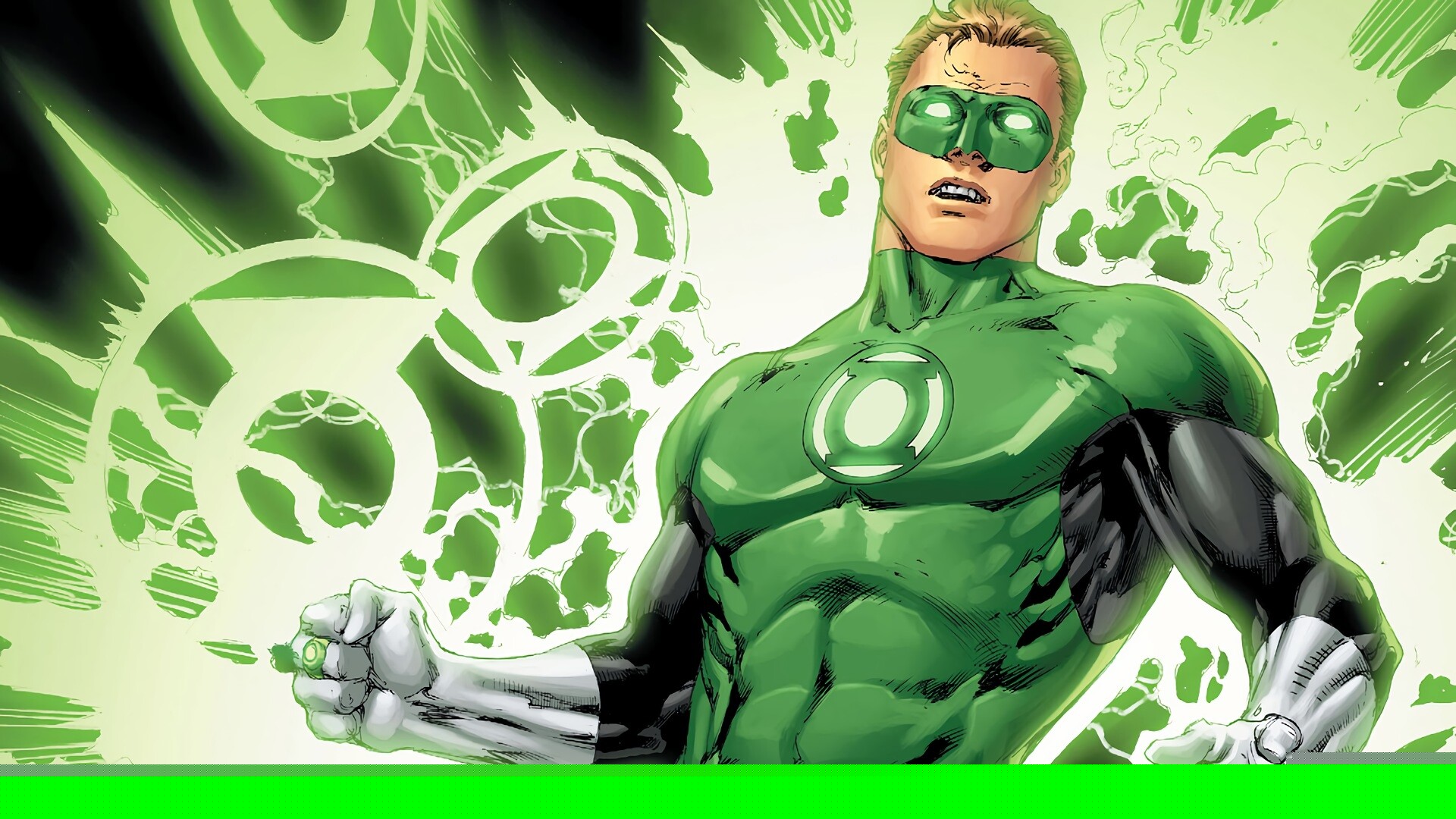 Hal Jordan Green Lantern, Glowing power ring, Green Lantern Corps emblem Hal Jordan Green Lantern, Glowing power ring, Green Lantern Corps emblem — 1920×1080 HD wallpaper