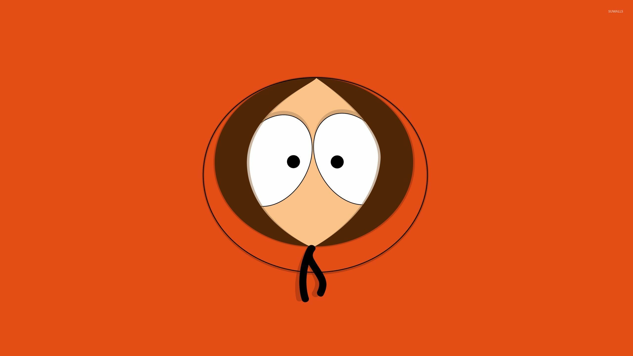 Kenny McCormick, Orange parka hood, Minimalist South Park Kenny McCormick, Orange parka hood, Minimalist South Park — 2560×1440 HD wallpaper