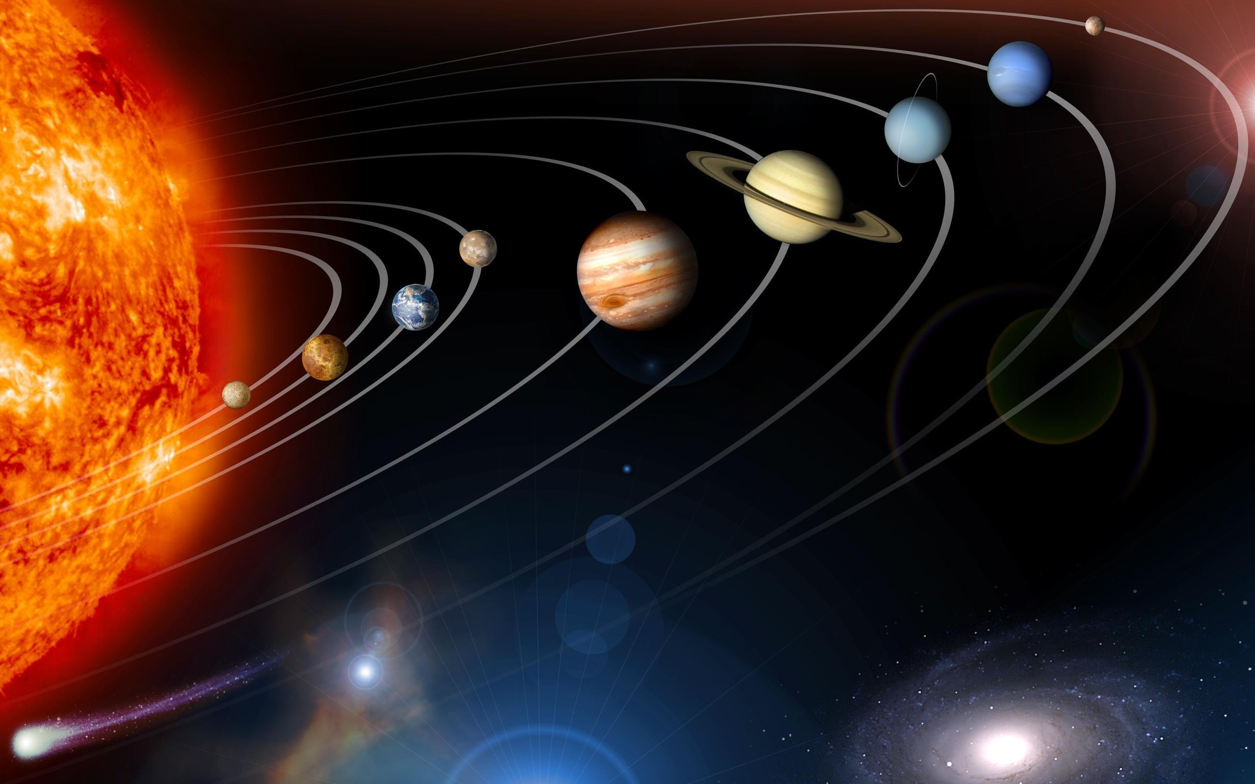 desktop 9 planets — 2560×1600 HD wallpaper