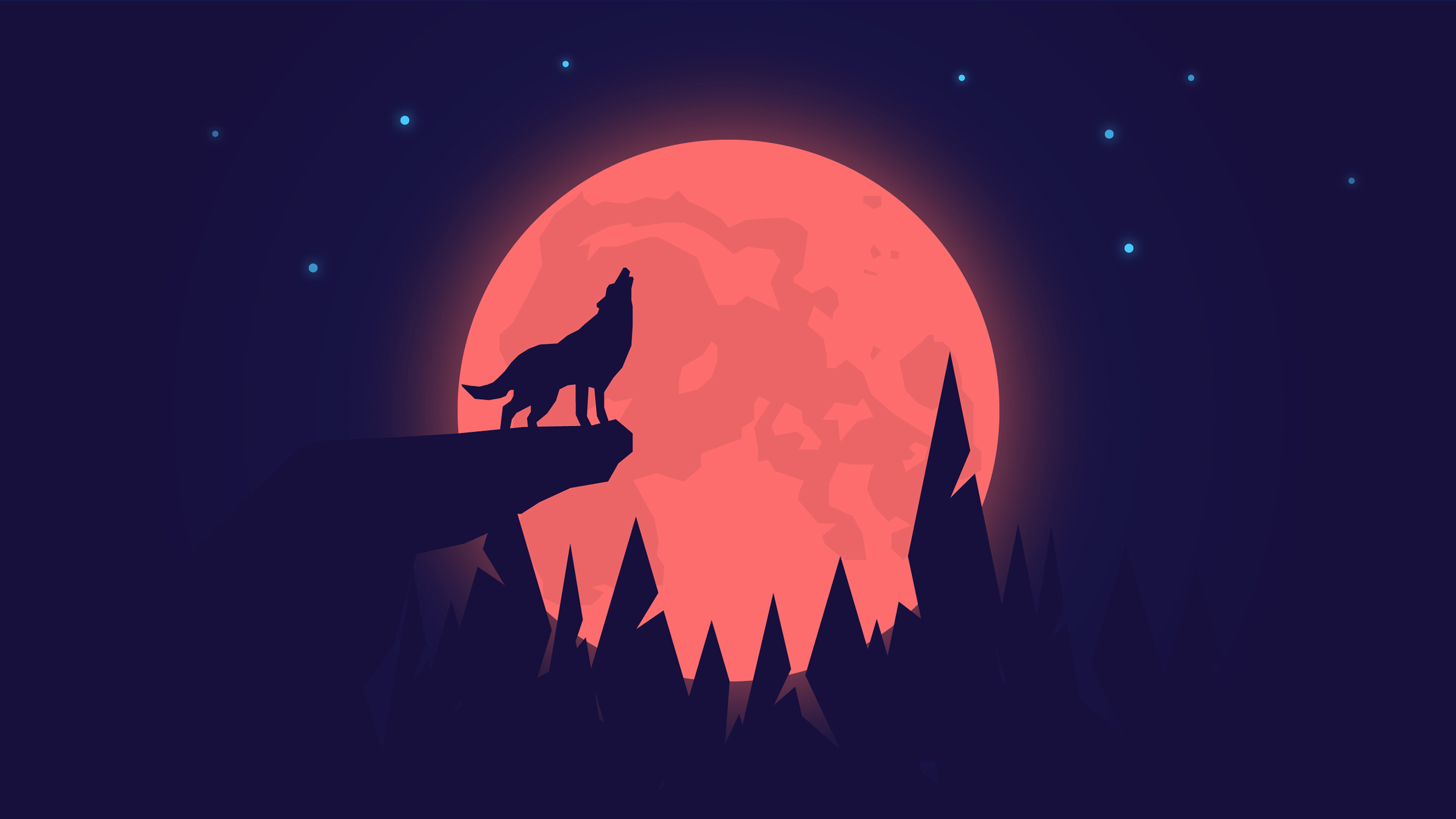 Howling, Wolves Wallpaper, 4K Desktop — 3840×2160 HD wallpaper