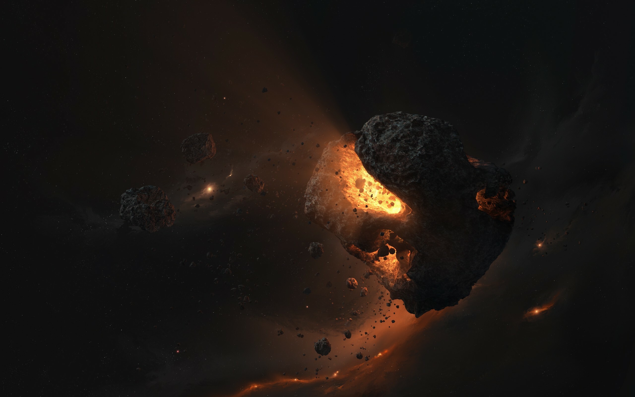 desktop asteroid desktop asteroid — 2560×1600 HD wallpaper