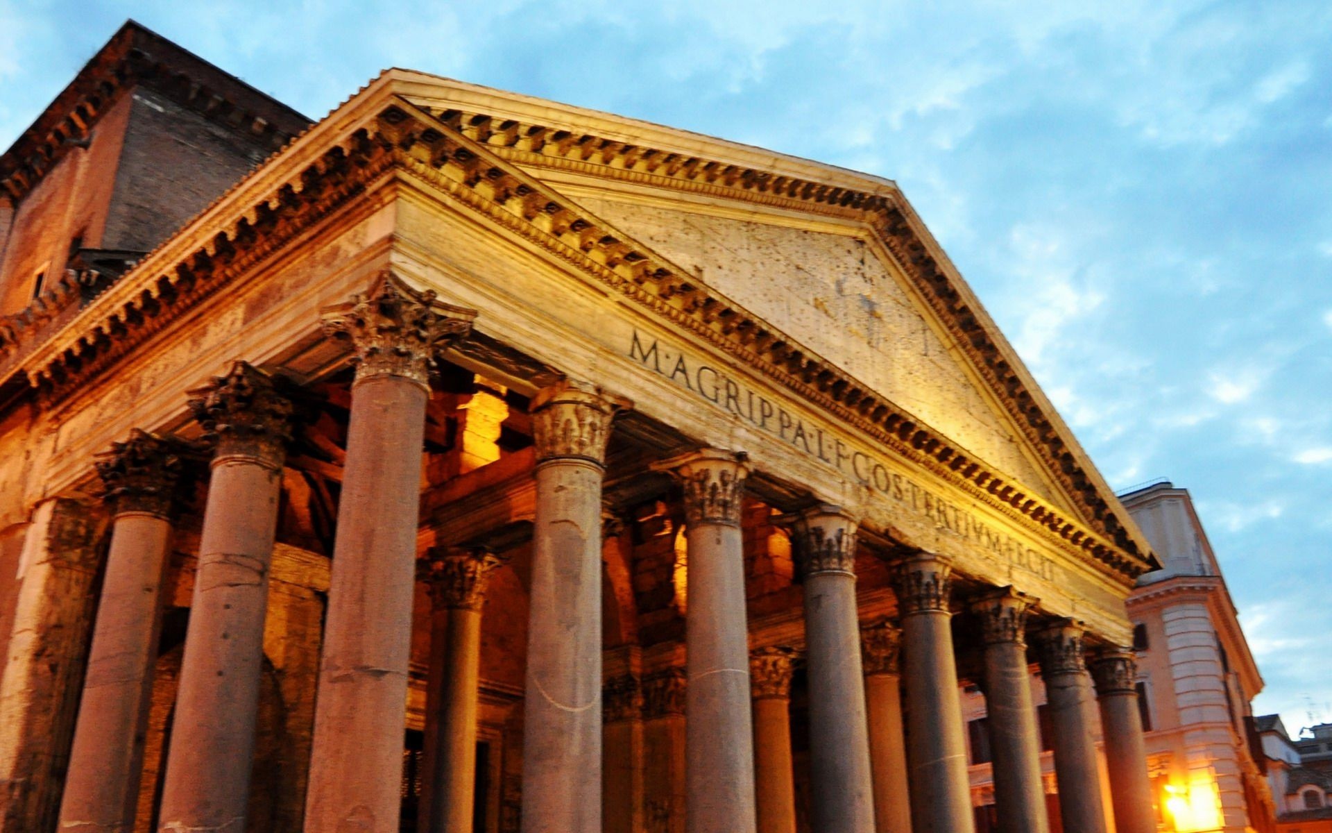 Pantheon Rome, M AGRIPPA inscription, Corinthian columns portico Pantheon Rome, M AGRIPPA inscription, Corinthian columns portico — 1920×1200 HD wallpaper