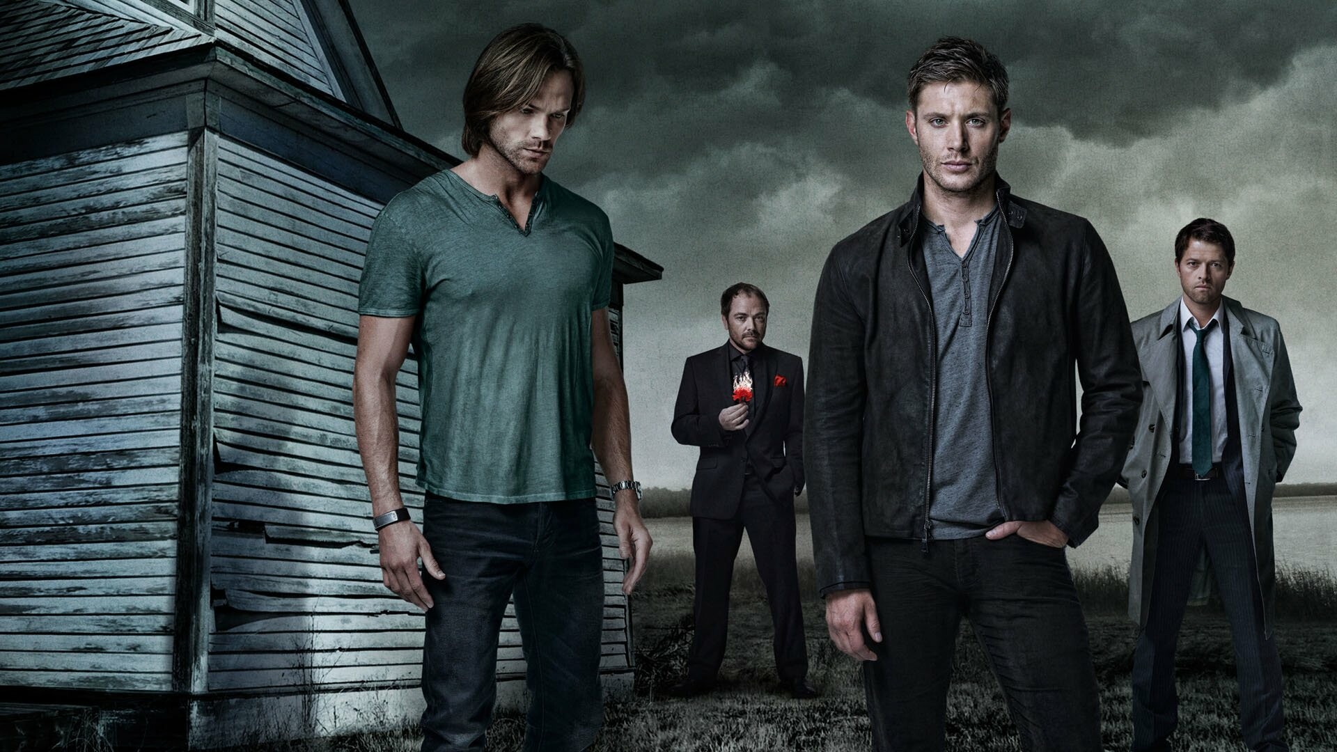Sam Winchester, Dean Winchester, Crowley, Castiel Sam Winchester, Dean Winchester, Crowley, Castiel — 1920×1080 HD wallpaper
