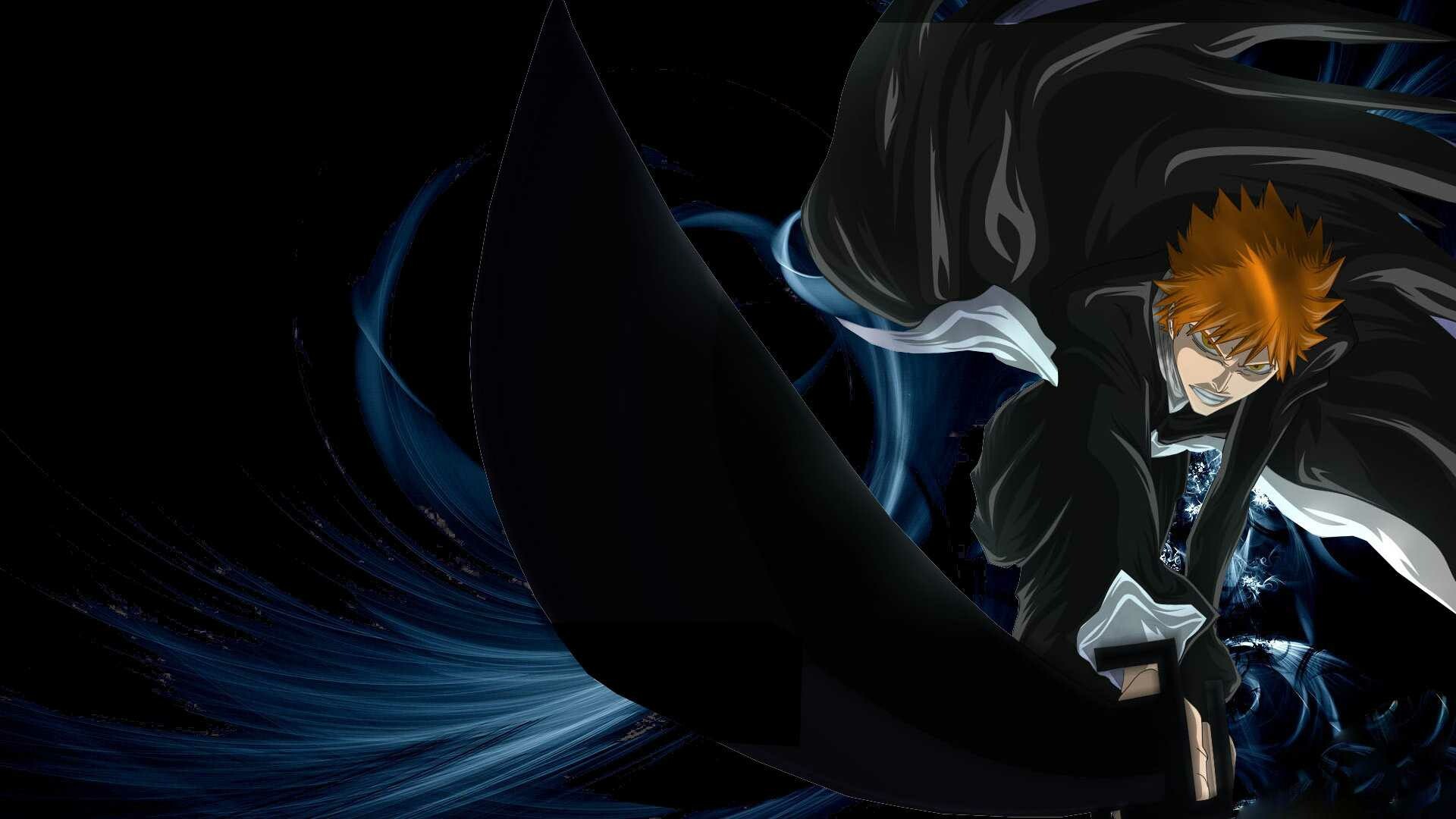 Ichigo Kurosaki Bankai, Tensa Zangetsu blade, Black shihakusho coat Ichigo Kurosaki Bankai, Tensa Zangetsu blade, Black shihakusho coat — 1920×1080 HD wallpaper