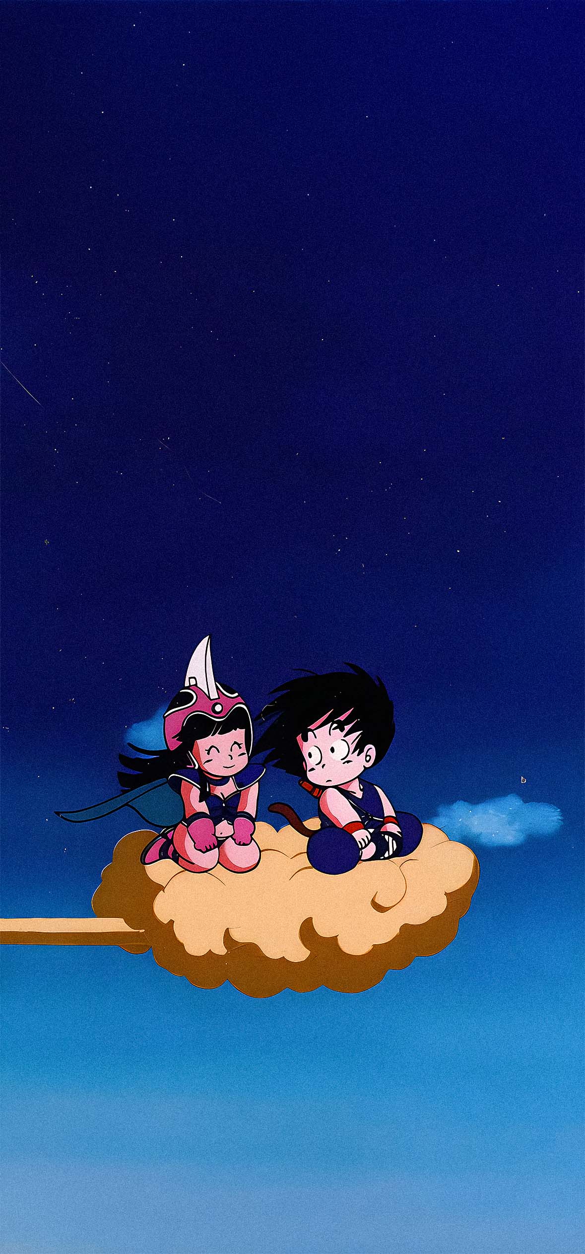 DBZ Kids Flying & Sitting Night Sky Wallpapers DBZ Kids Flying & Sitting Night Sky Wallpapers — 1179×2526 HD wallpaper
