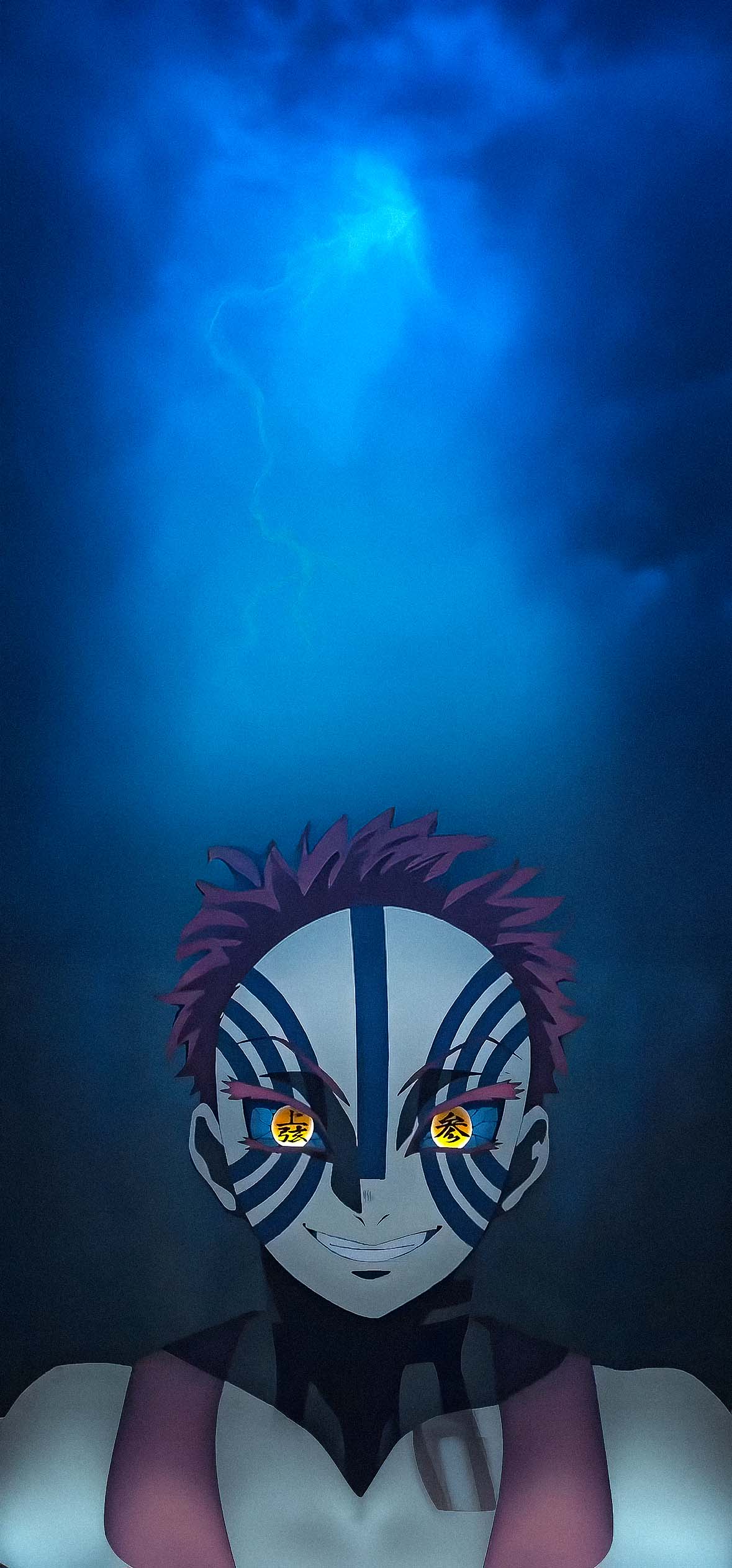 Akaza's Demonic Eyes Wallpapers — 1179×2526 HD wallpaper