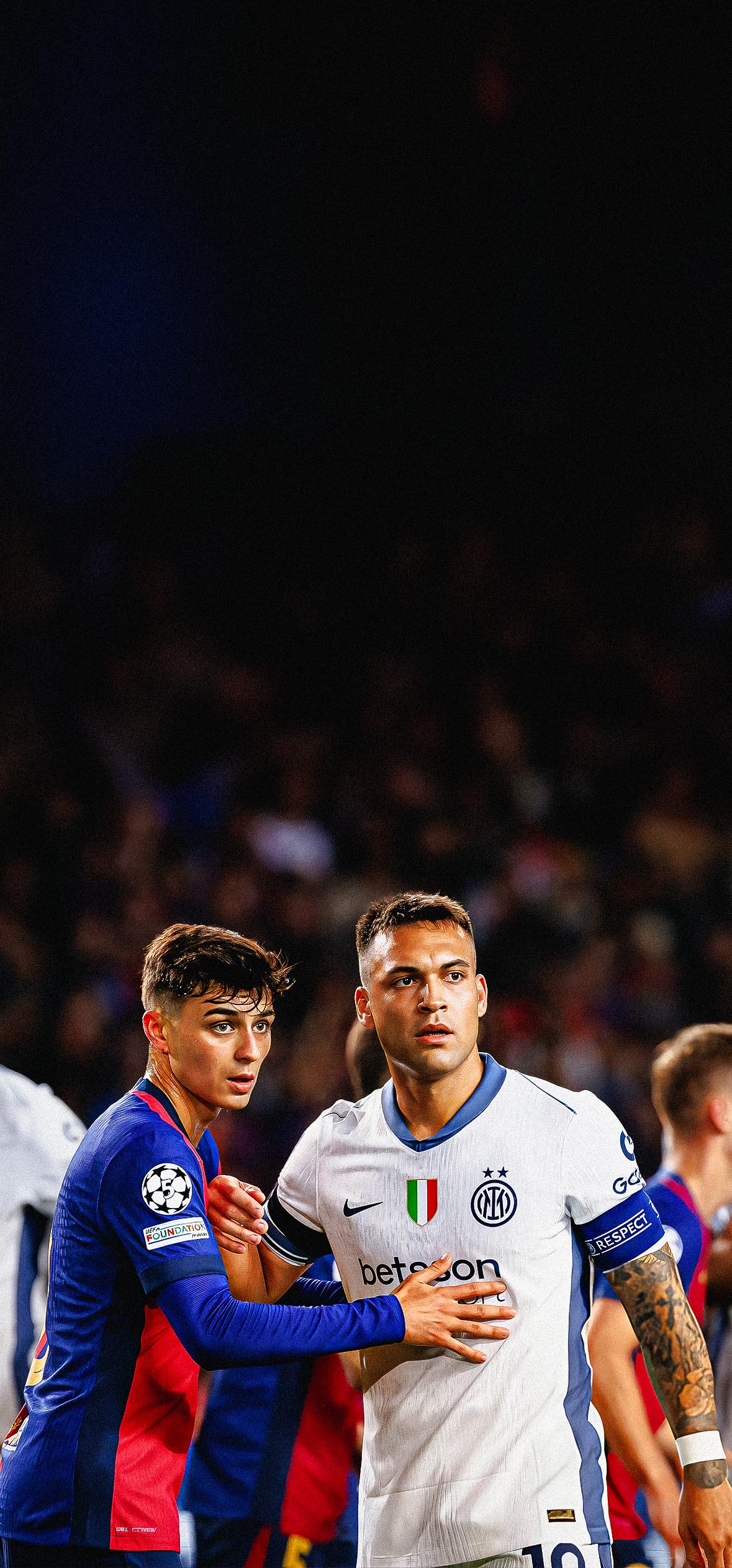 FC Barcelona Pedri Lautaro Martinez Internazionale iPhone FC Barcelona Pedri Lautaro Martinez Internazionale iPhone — 1179×2526 HD wallpaper