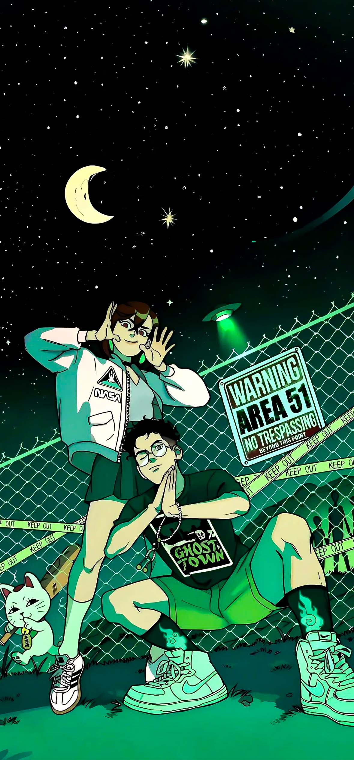 Dandadan Dark Momo & Ken Area 51 iPhone 4k Dandadan Dark Momo & Ken Area 51 iPhone 4k — 1179×2526 HD wallpaper