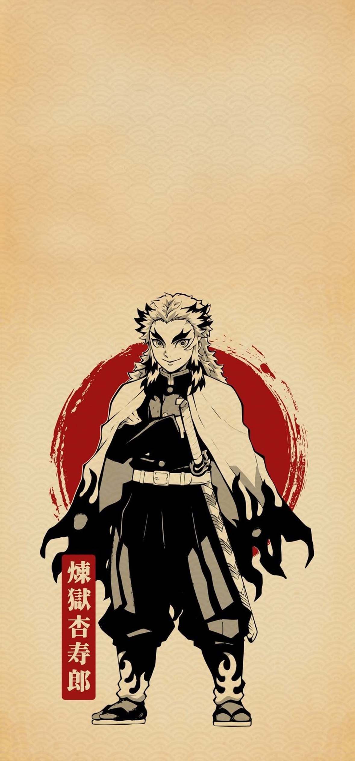 Demon Slayer Rengoku Art Wallpapers 4K iPhone Demon Slayer Rengoku Art Wallpapers 4K iPhone — 1179×2526 HD wallpaper