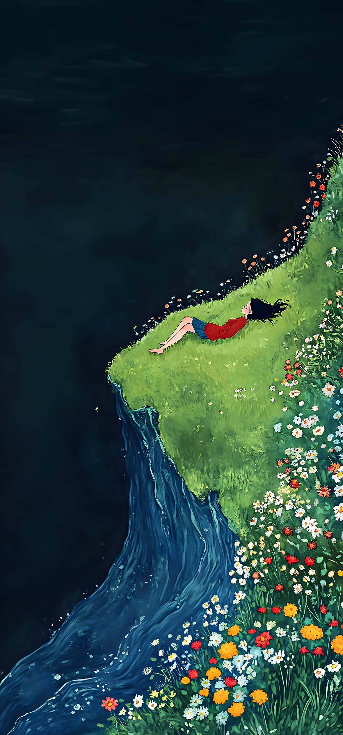 Lonely Anime Nature Art Wallpapers Lonely Anime Nature Art Wallpapers — 1179×2526 HD wallpaper