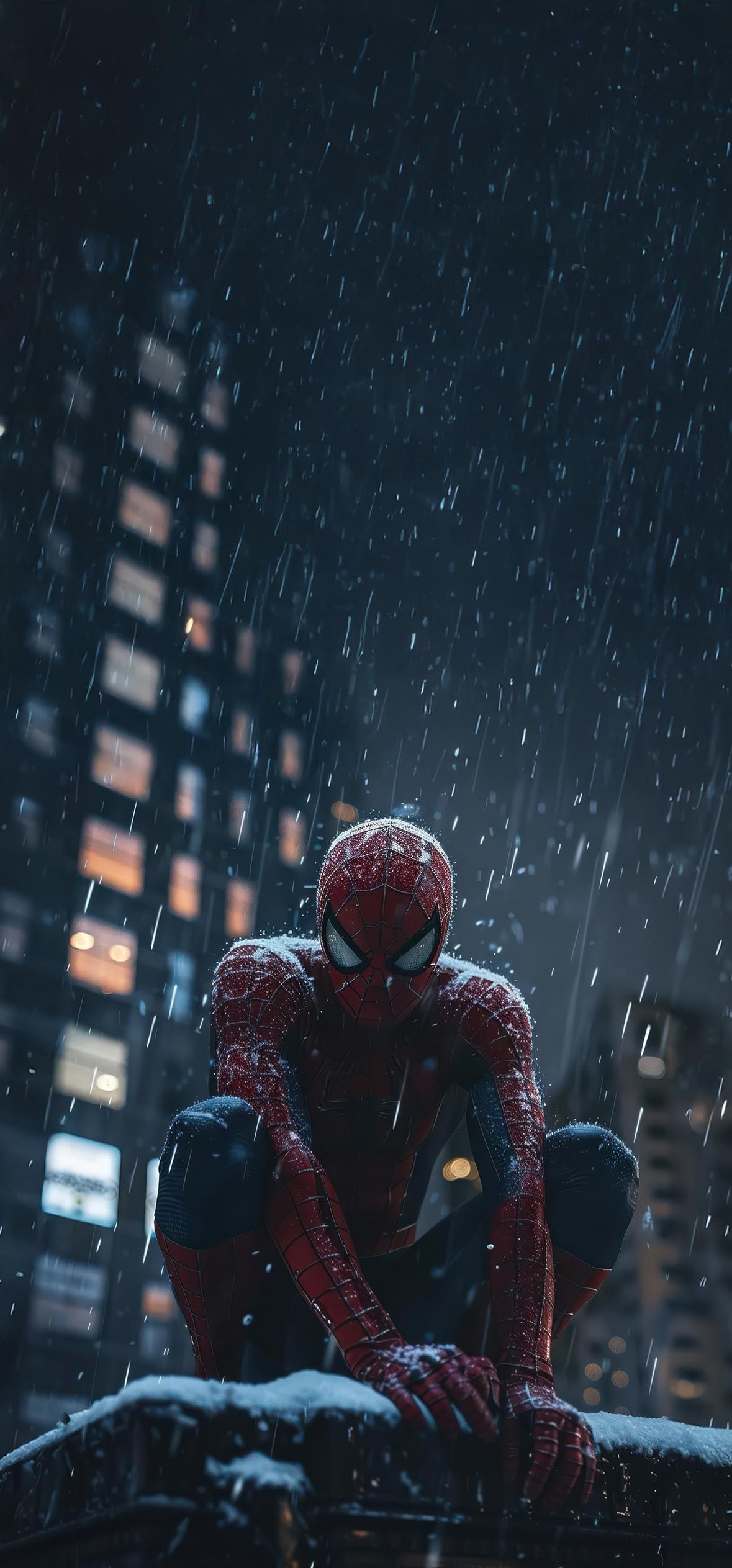 Artistic Rainy City Spiderman HD iPhone Artistic Rainy City Spiderman HD iPhone — 1179×2526 HD wallpaper