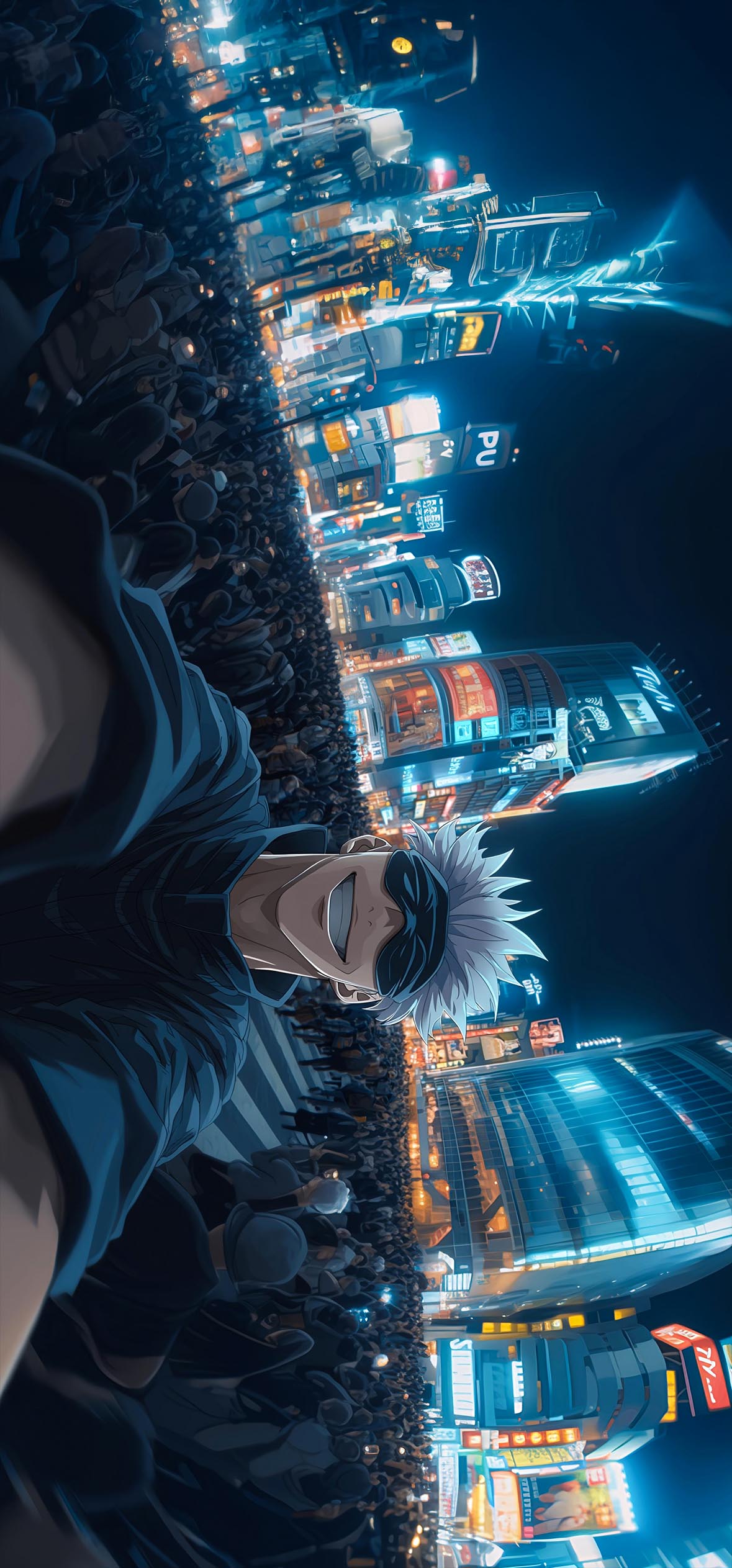Jujutsu Kaisen Gojo Satoru City View Selfie iPhone 4K — 1179×2526 HD wallpaper