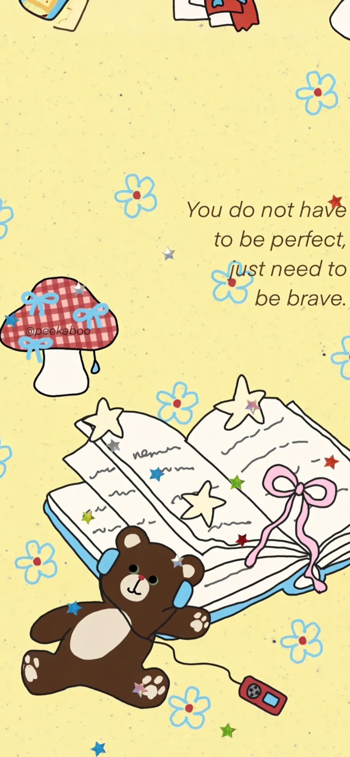 Cute Bear Doodle Notes Minimal iPhone 4k Cute Bear Doodle Notes Minimal iPhone 4k — 1184×2560 HD wallpaper