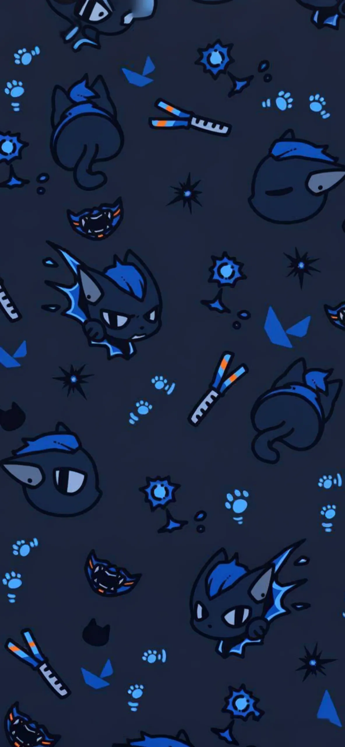 Cute Valorant Doodle Sticker Designs for iPhone — 1184×2560 HD wallpaper