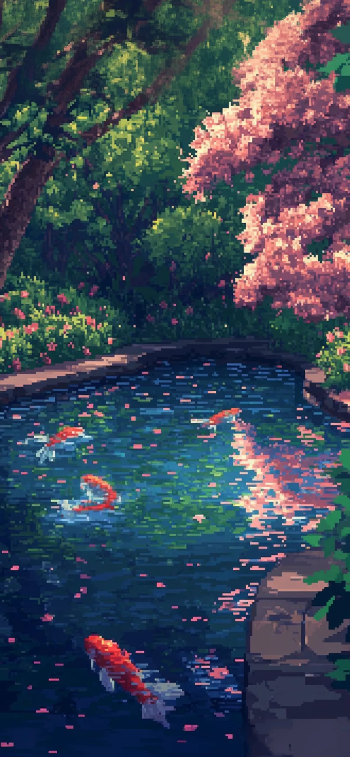 Minecraft Fish Pond 4K Gaming iPhone HD Minecraft Fish Pond 4K Gaming iPhone HD — 1184×2560 HD wallpaper