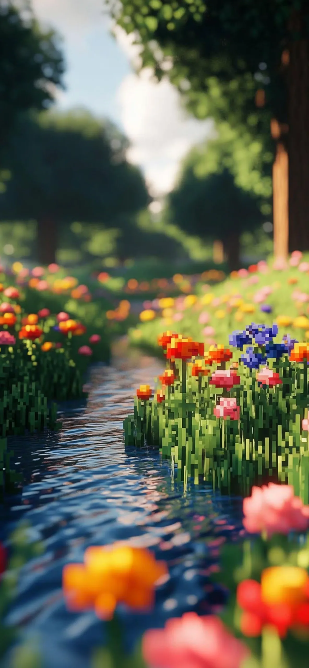 Minecraft Tulip River 4K Gaming iPhone HD Minecraft Tulip River 4K Gaming iPhone HD — 1184×2560 HD wallpaper