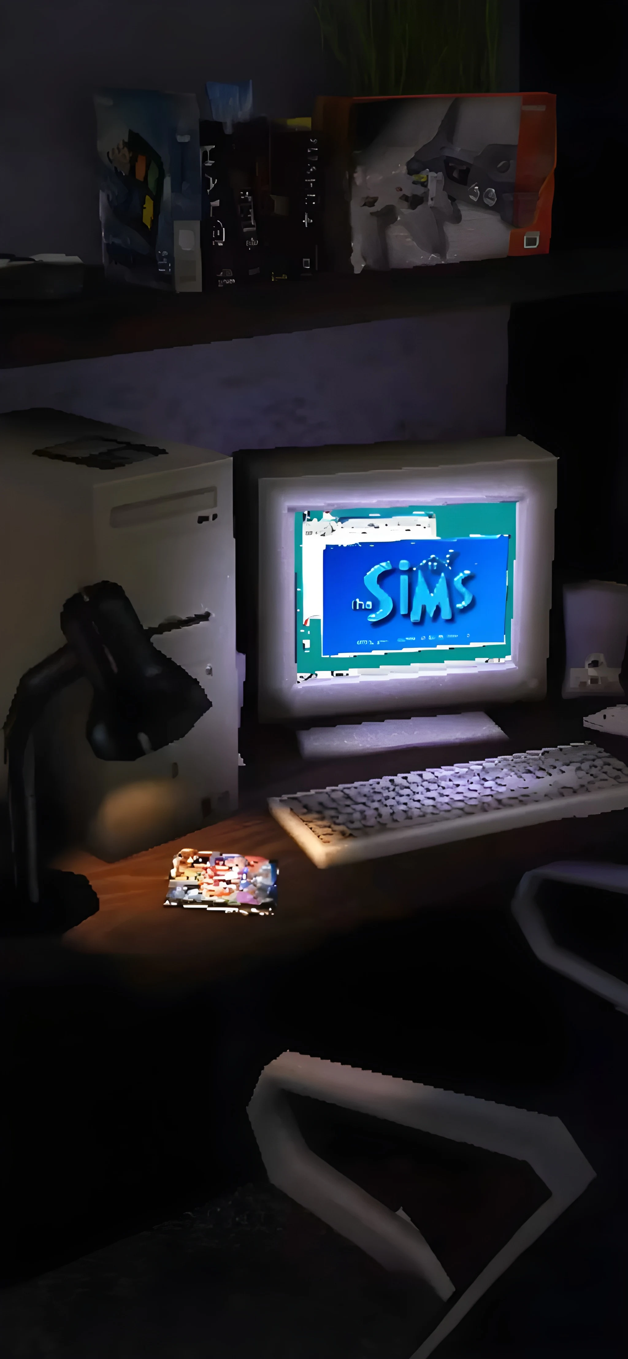 The Sims Y2K Dark Aesthetic Gaming iPhone HD — 2048×4428 HD wallpaper