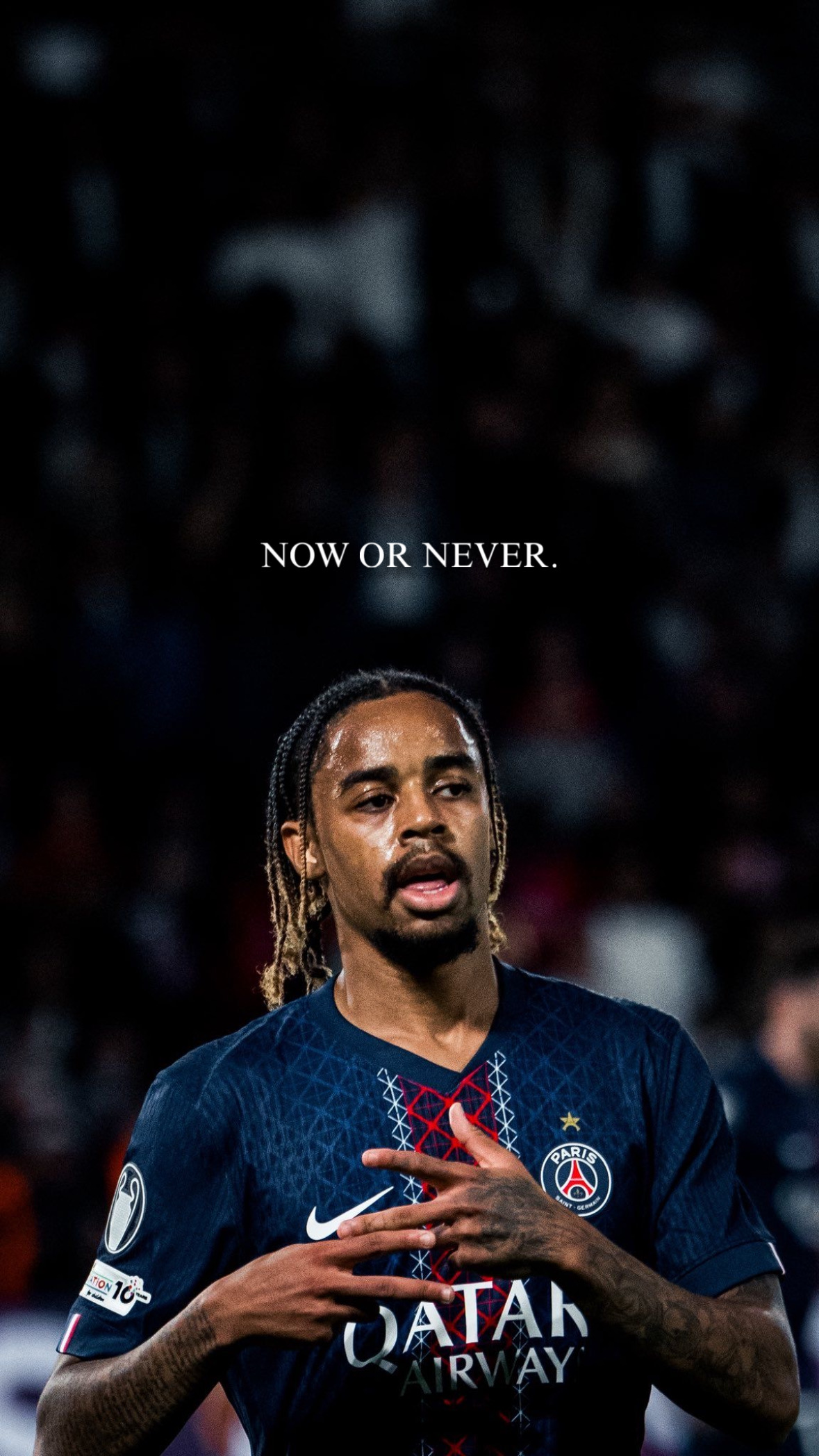 Bradley Barcola PSG Motivational Quote 4k iPhone Wallpapers — 1179×2096 HD wallpaper