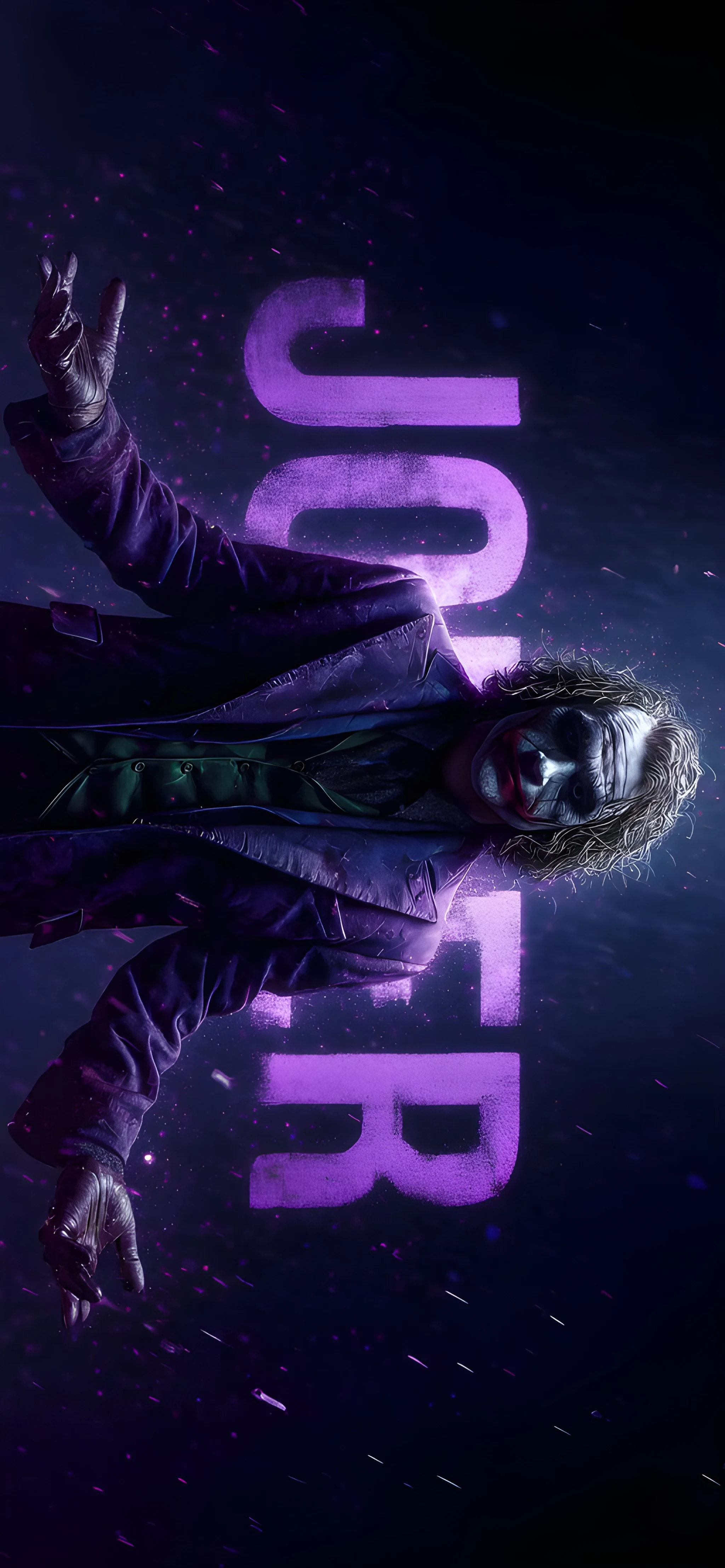 The Joker Heath Ledger Deep Purple Neon 3D Lock Screen Wallpaper The Joker Heath Ledger Deep Purple Neon 3D Lock Screen Wallpaper — 2048×4428 HD wallpaper