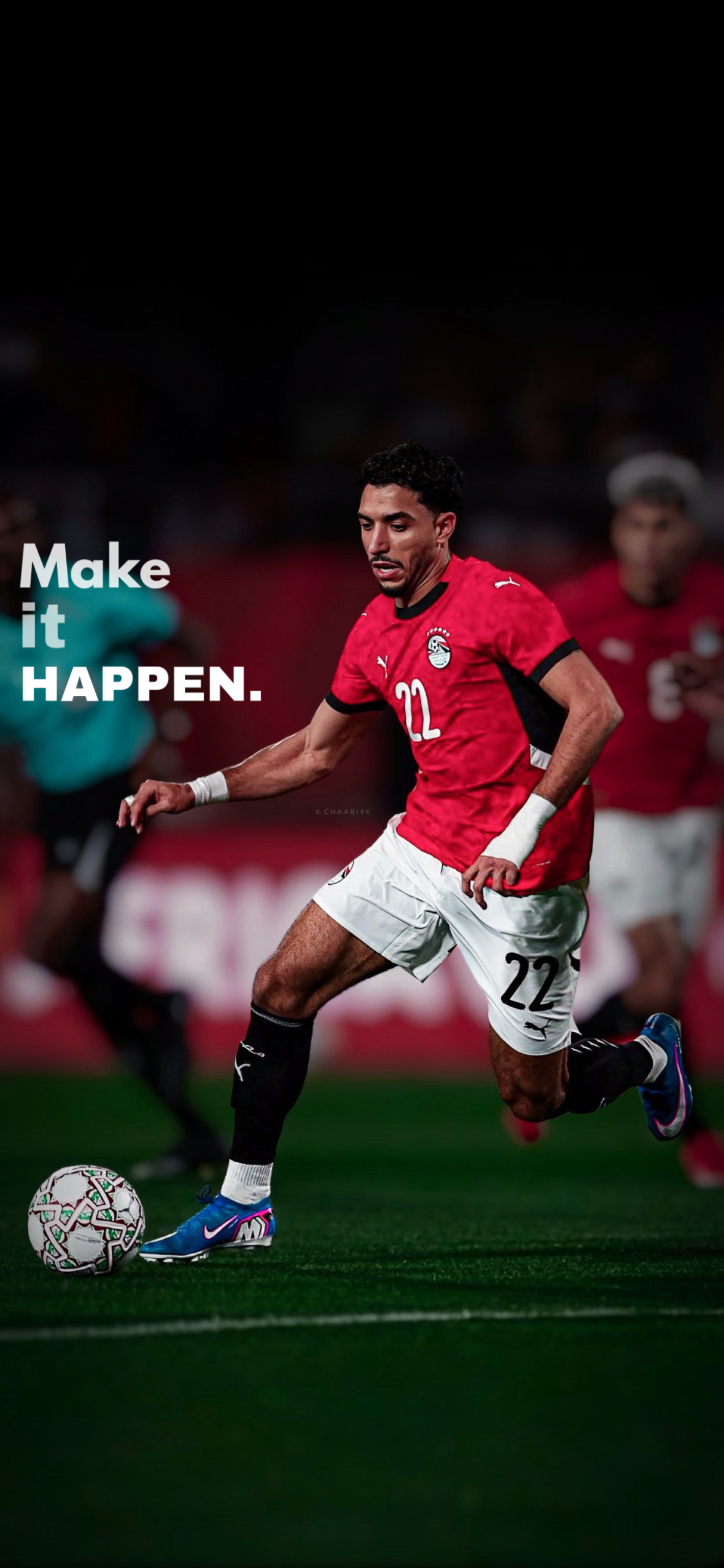 Mohamed Salah Egypt National Team – Motivational "Make It Happen" 4K Wallpaper Mohamed Salah Egypt National Team – Motivational "Make It Happen" 4K Wallpaper HD wallpaper