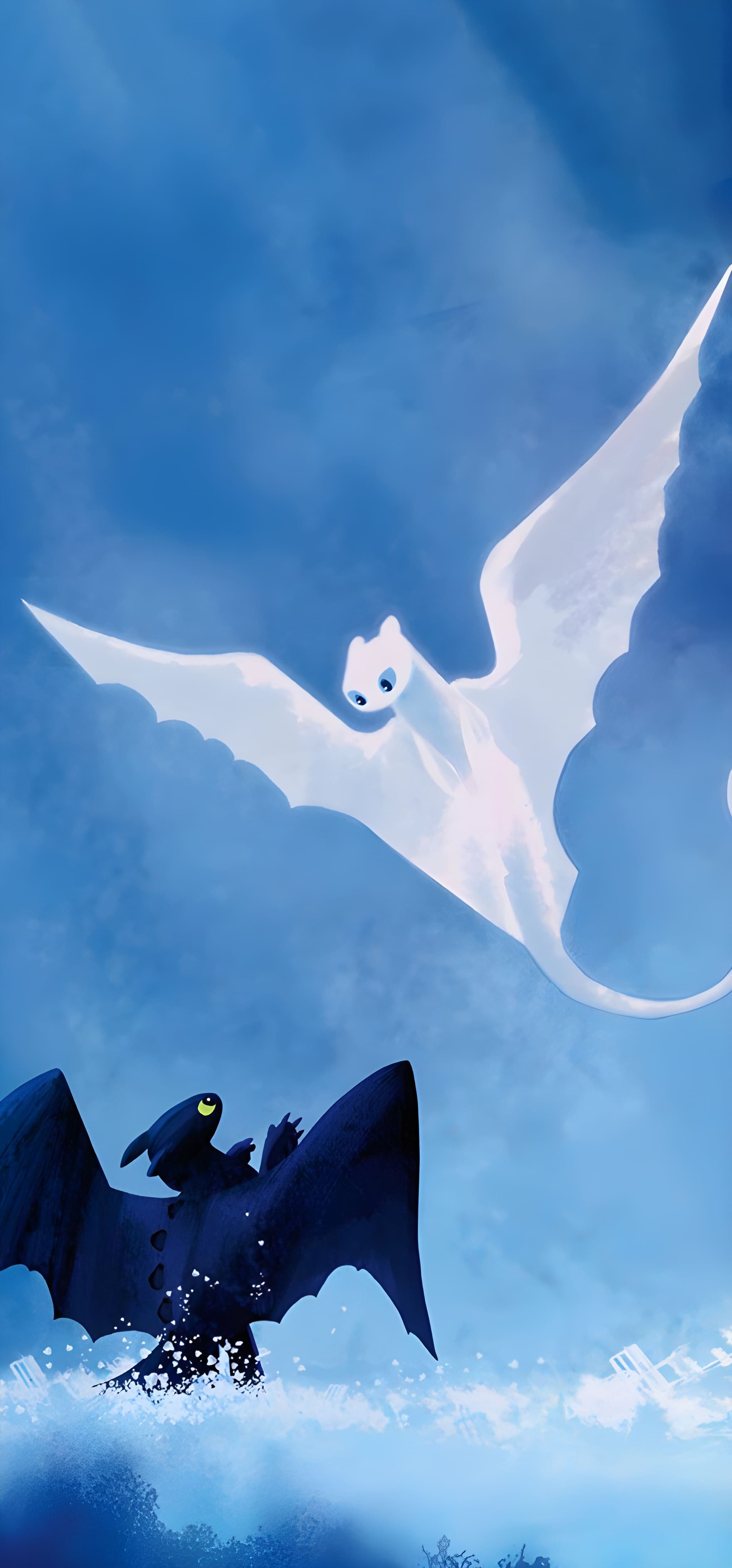 Toothless and Light Fury 4K Aesthetic Wallpaper Toothless and Light Fury 4K Aesthetic Wallpaper — 2048×4388 HD wallpaper