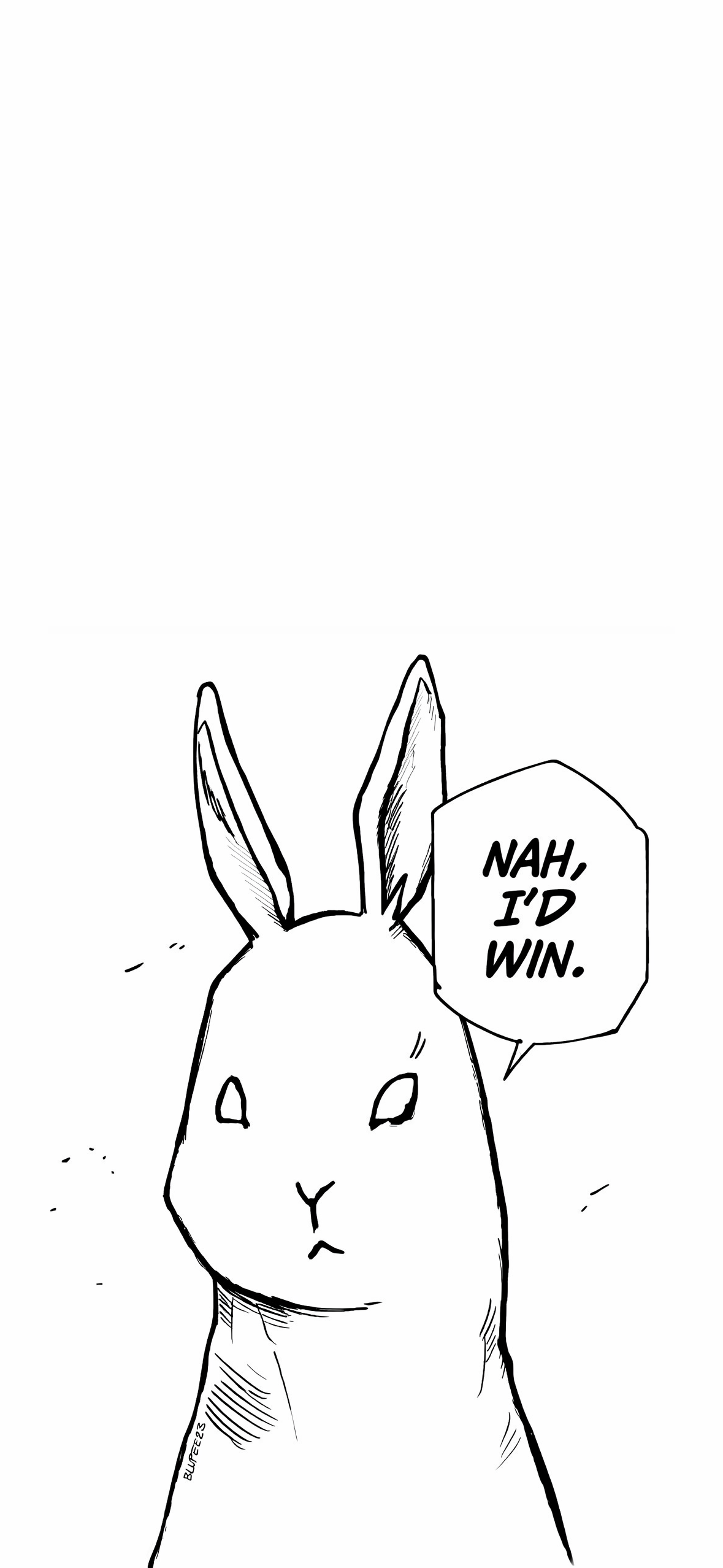 Yuta Okkotsu Minimalist Rabbit Line Art 4K Wallpaper Yuta Okkotsu Minimalist Rabbit Line Art 4K Wallpaper — 1179×2556 HD wallpaper