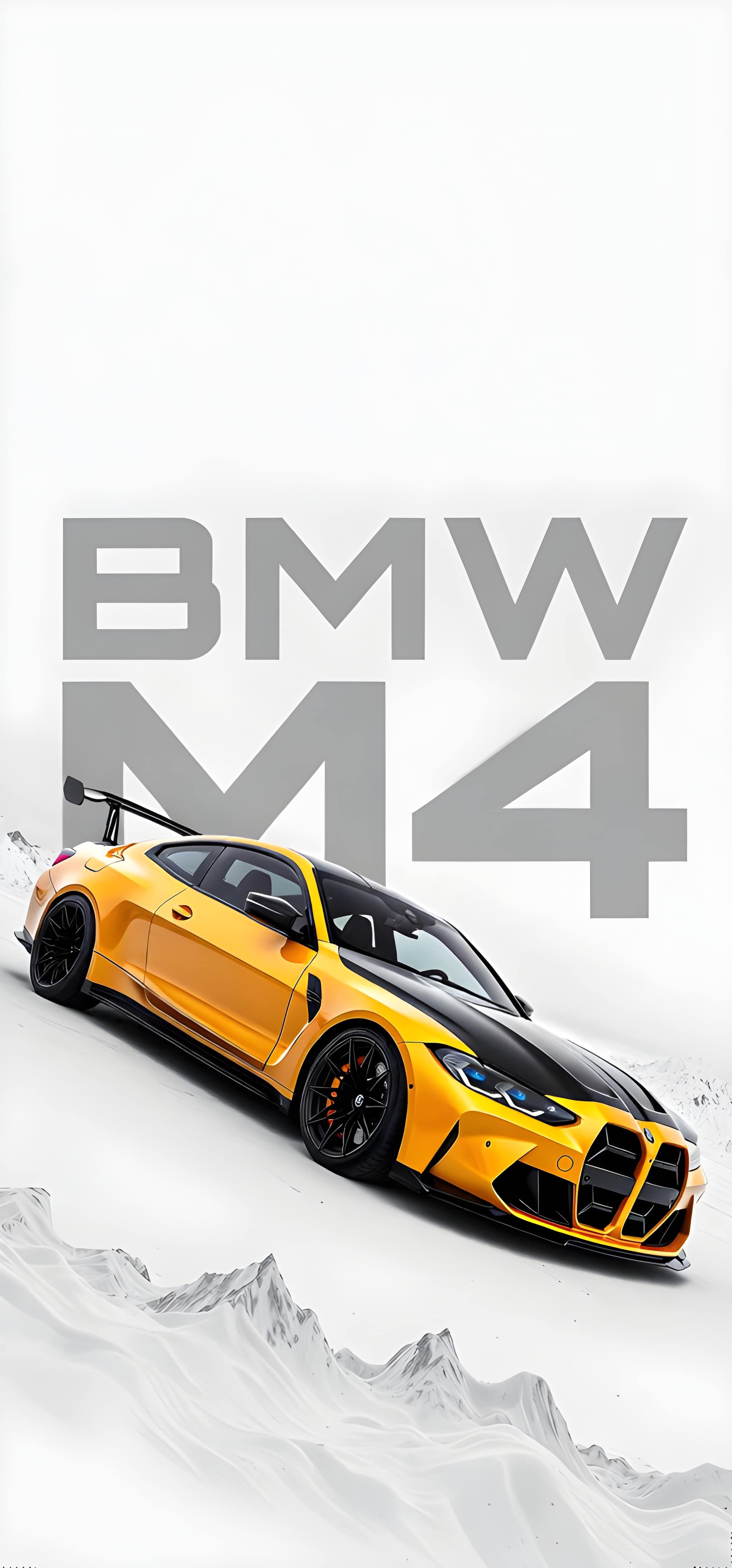 Yellow BMW M4 Rear Spoiler 4K Wallpaper Yellow BMW M4 Rear Spoiler 4K Wallpaper — 2048×4388 HD wallpaper