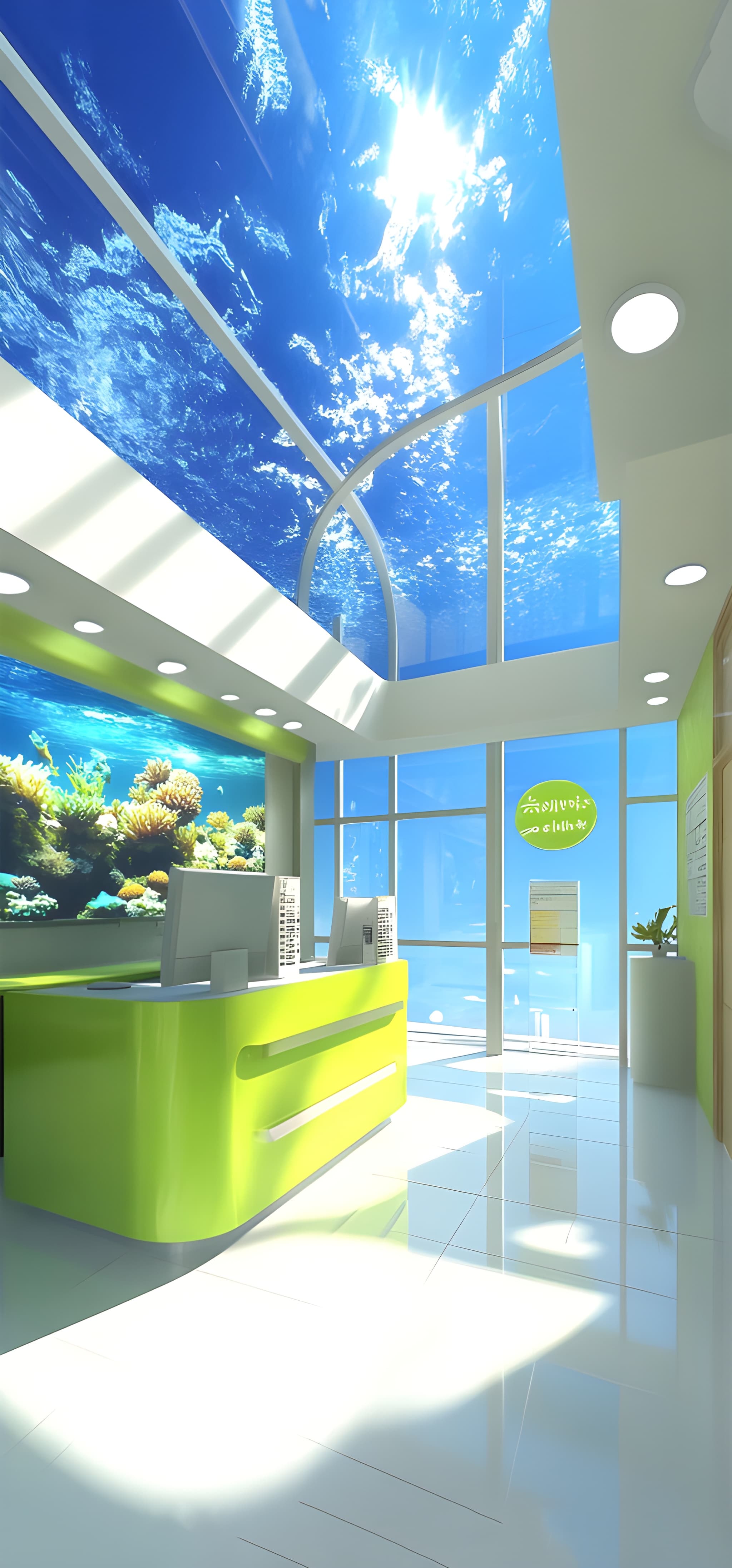 Frutiger Aero Aquarium Room 4K Wallpaper Frutiger Aero Aquarium Room 4K Wallpaper HD wallpaper
