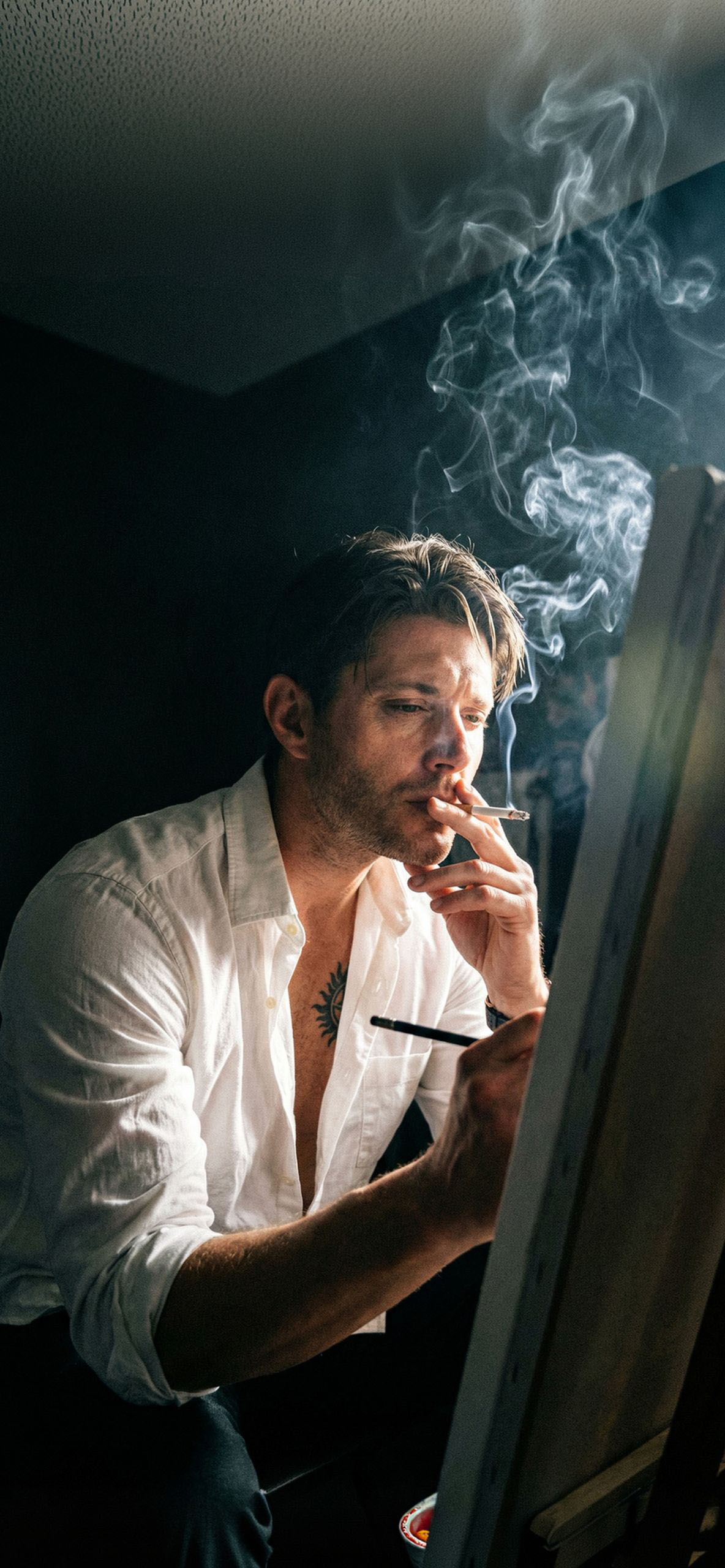Jensen Ackles Smoking 4K Wallpaper Jensen Ackles Smoking 4K Wallpaper — 1184×2560 HD wallpaper