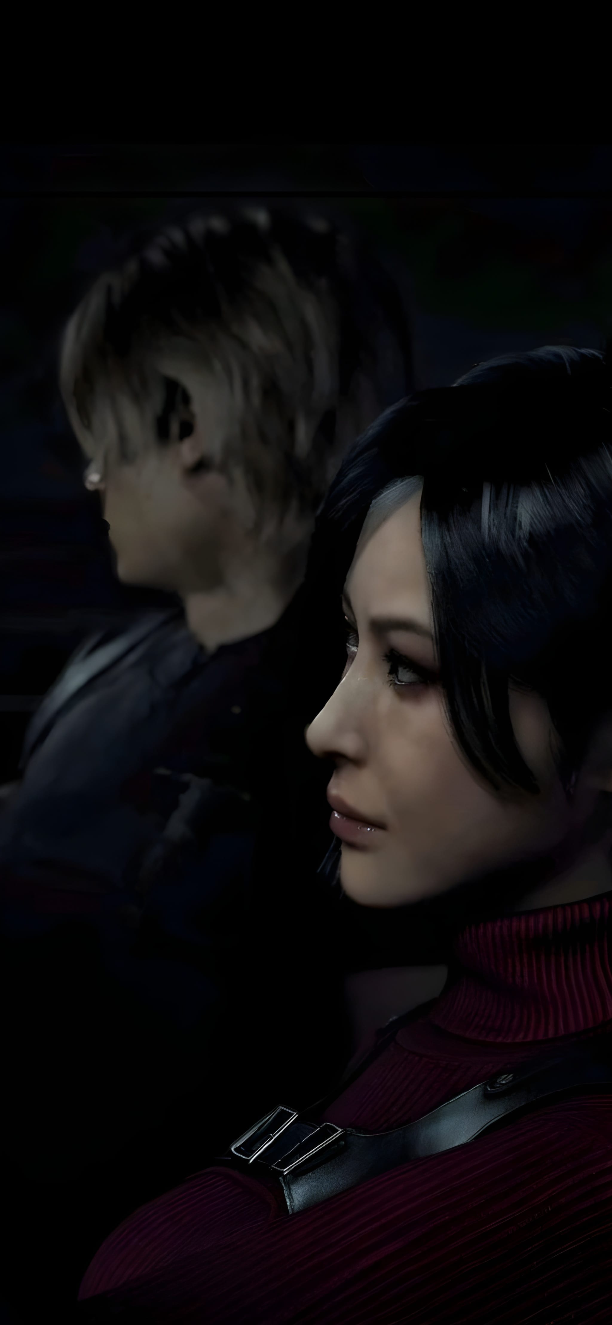 Leon Kennedy Ada Wong Dark Scene 4K Wallpaper Leon Kennedy Ada Wong Dark Scene 4K Wallpaper — 2048×4428 HD wallpaper